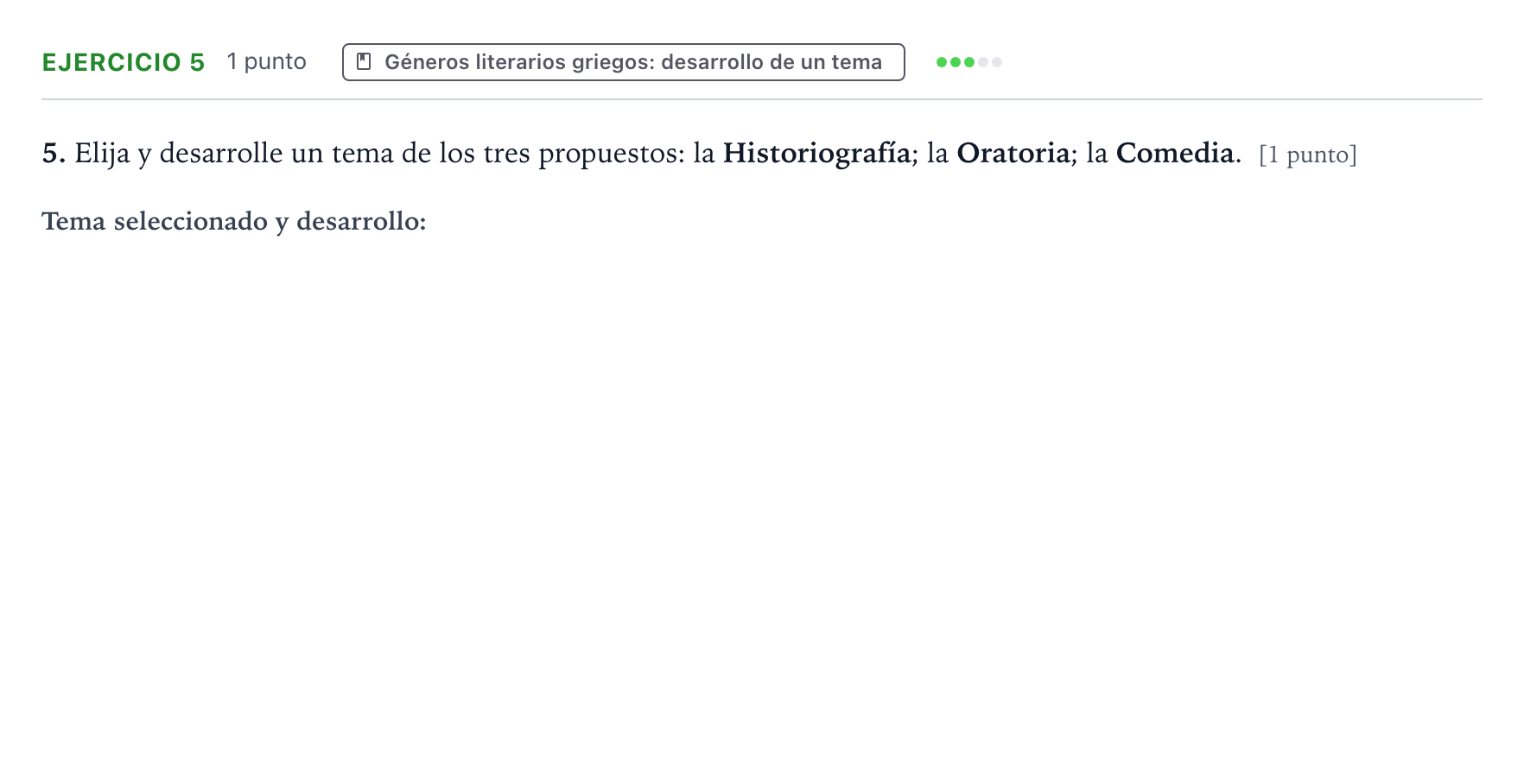 Enunciado: Problema 5 · Griego II PAU Aragón Ordinaria 2023