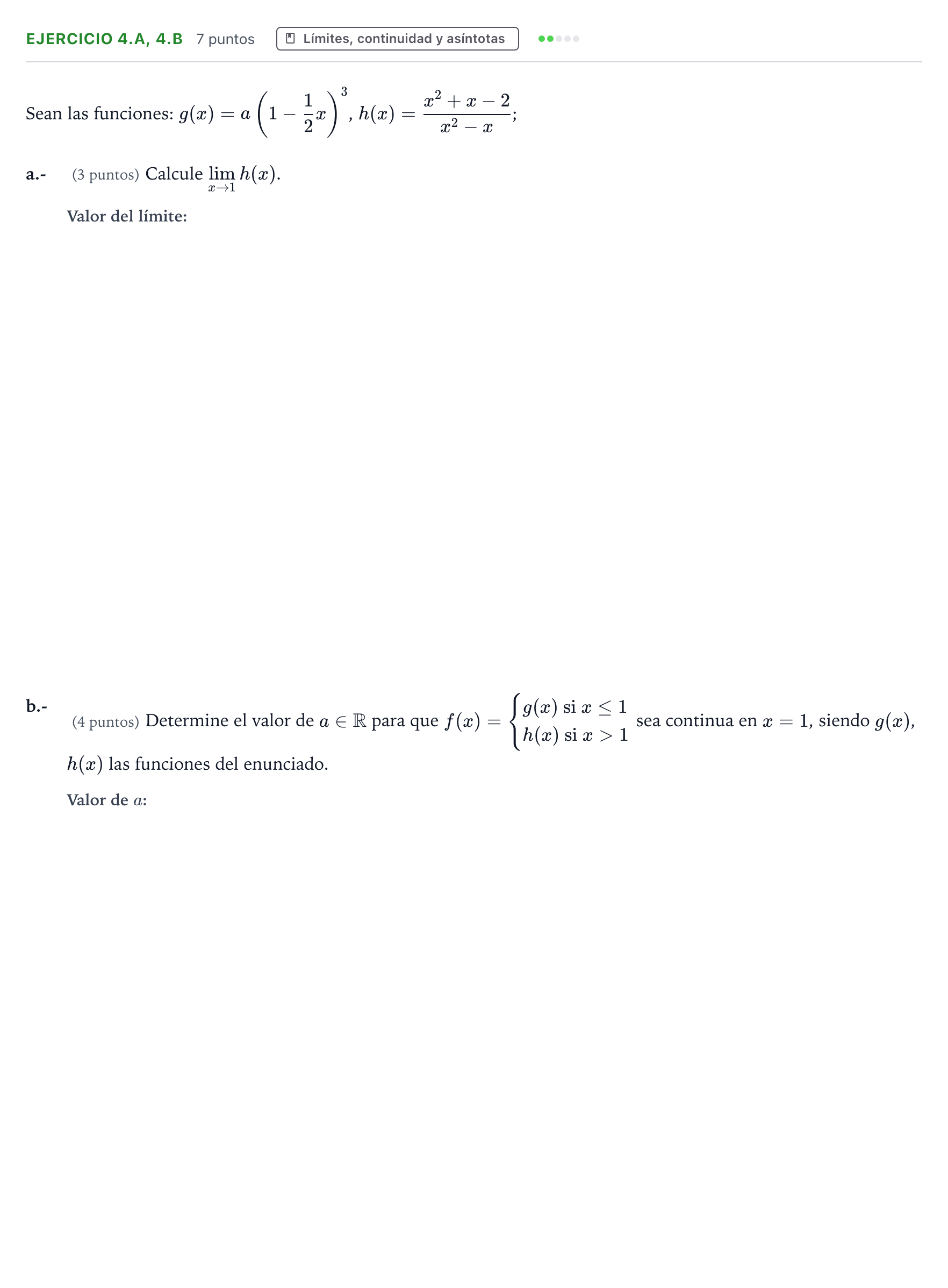Enunciado: Ejercicio 4.a, 4.b · Matemáticas aplicadas a las Ciencias Sociales II PAU Aragón Ordinaria 2023