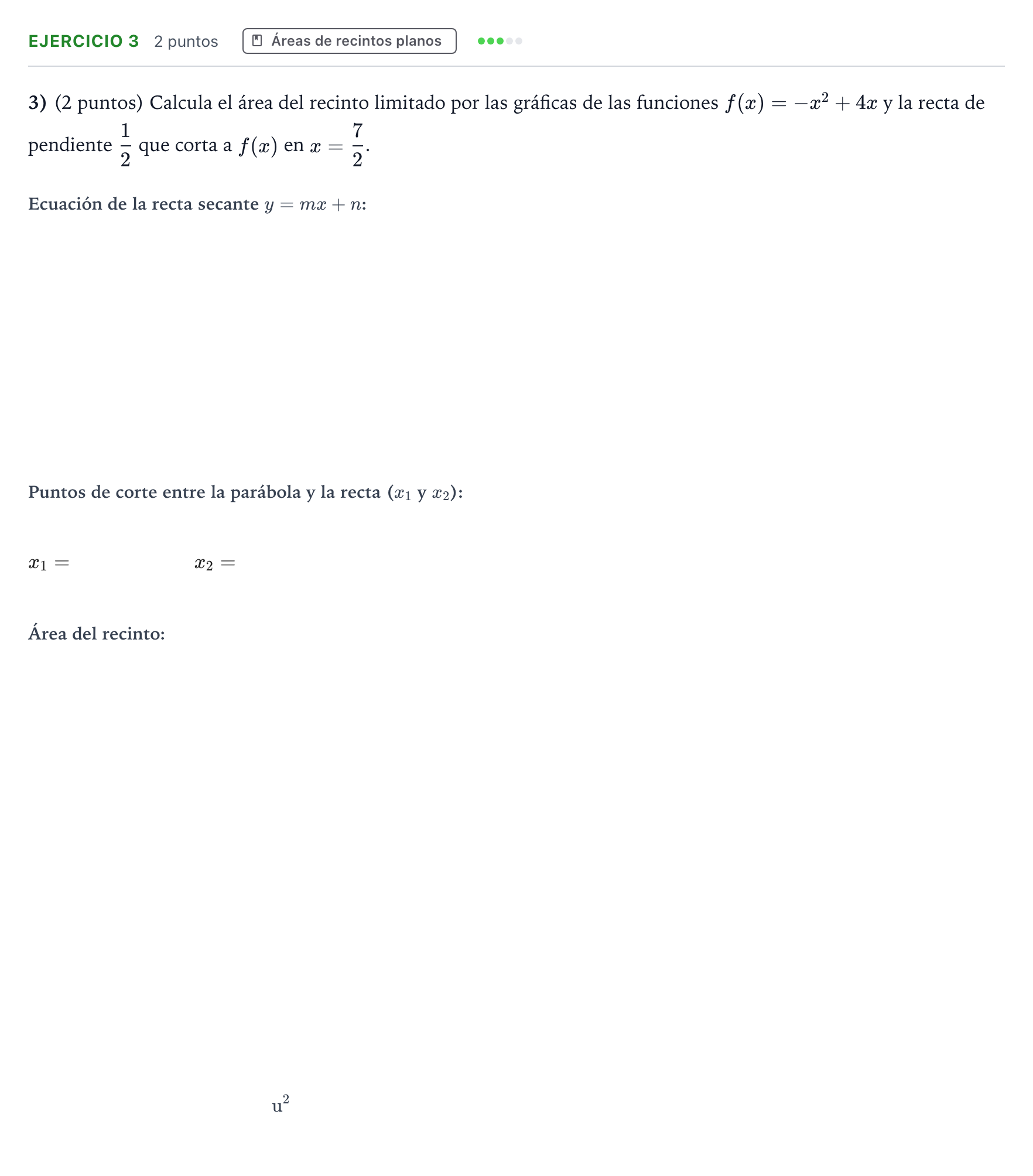 Enunciado: Problema 3 · Matemáticas II PAU Aragón Ordinaria 2023