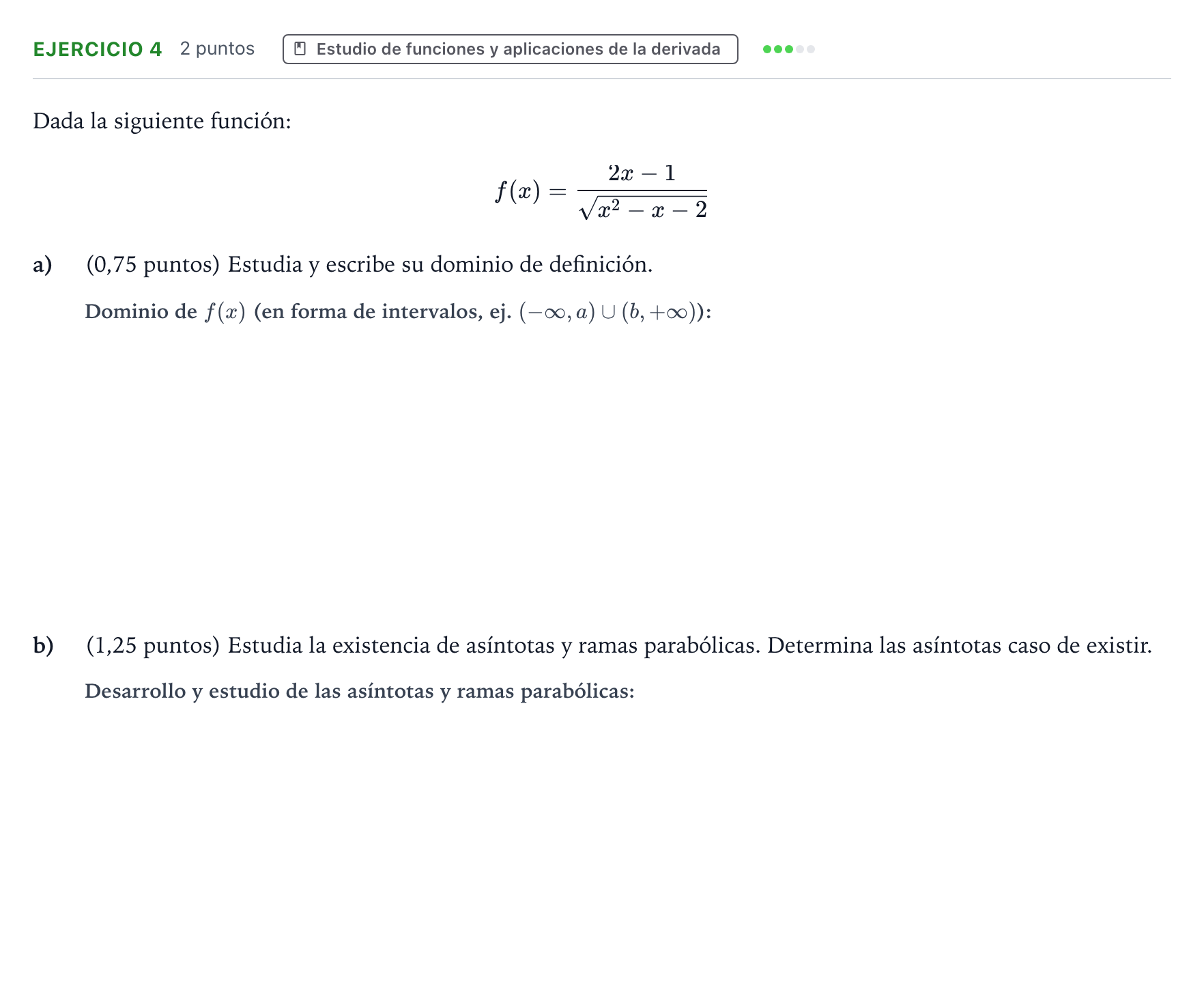 Enunciado: Problema 4 · Matemáticas II PAU Aragón Ordinaria 2023