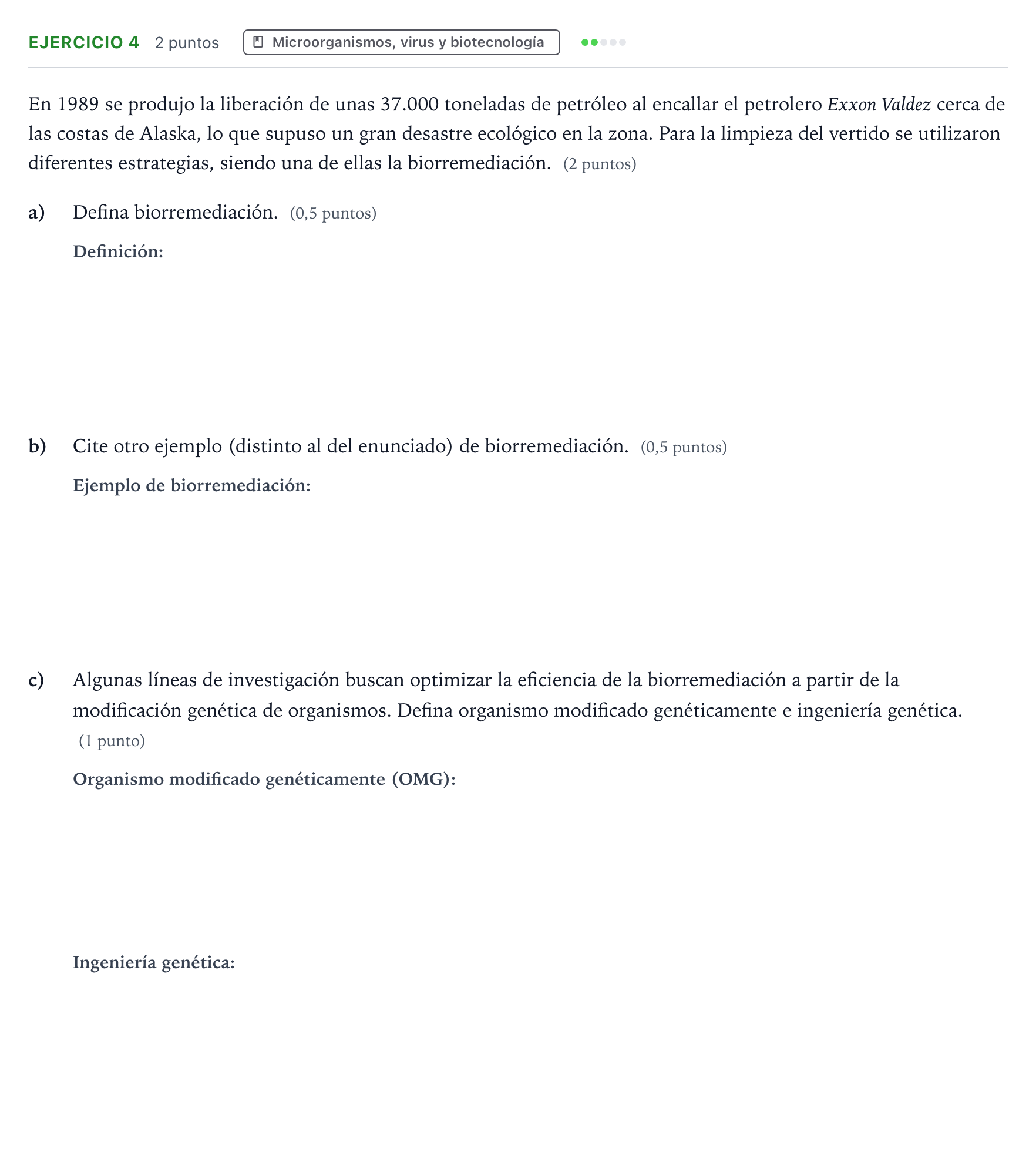 Enunciado: Problema 4 · Biología PAU Aragón Extraordinaria 2022