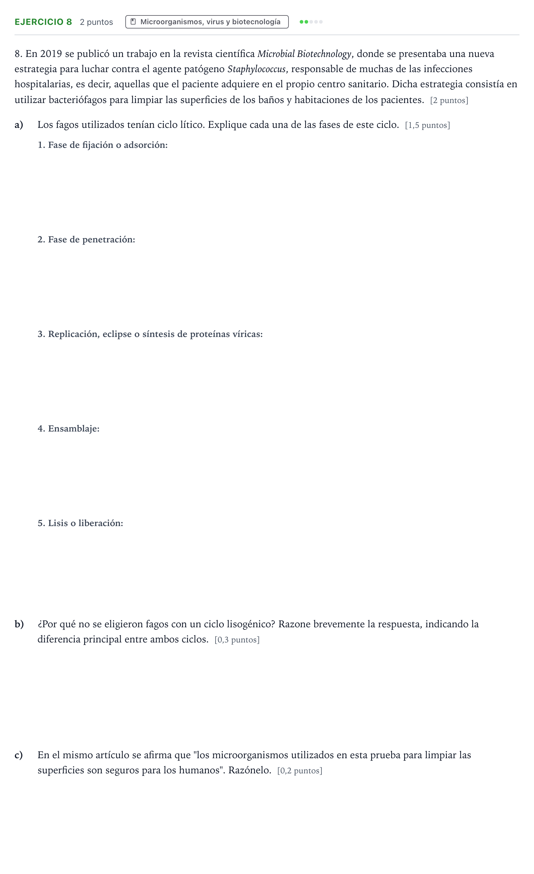 Enunciado: Problema 8 · Biología PAU Aragón Extraordinaria 2022