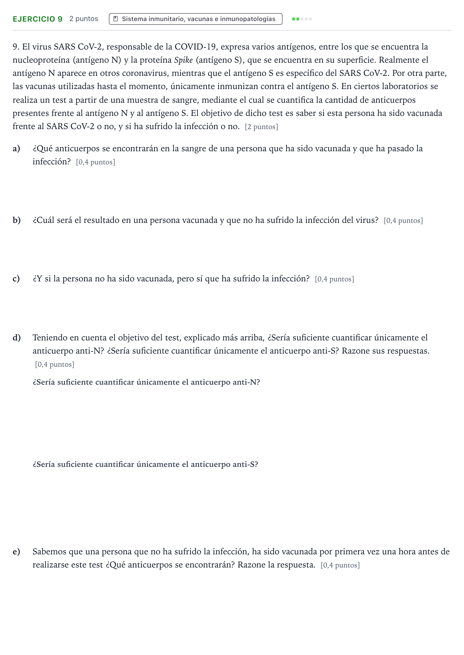 Enunciado: Problema 9 · Biología PAU Aragón Extraordinaria 2022