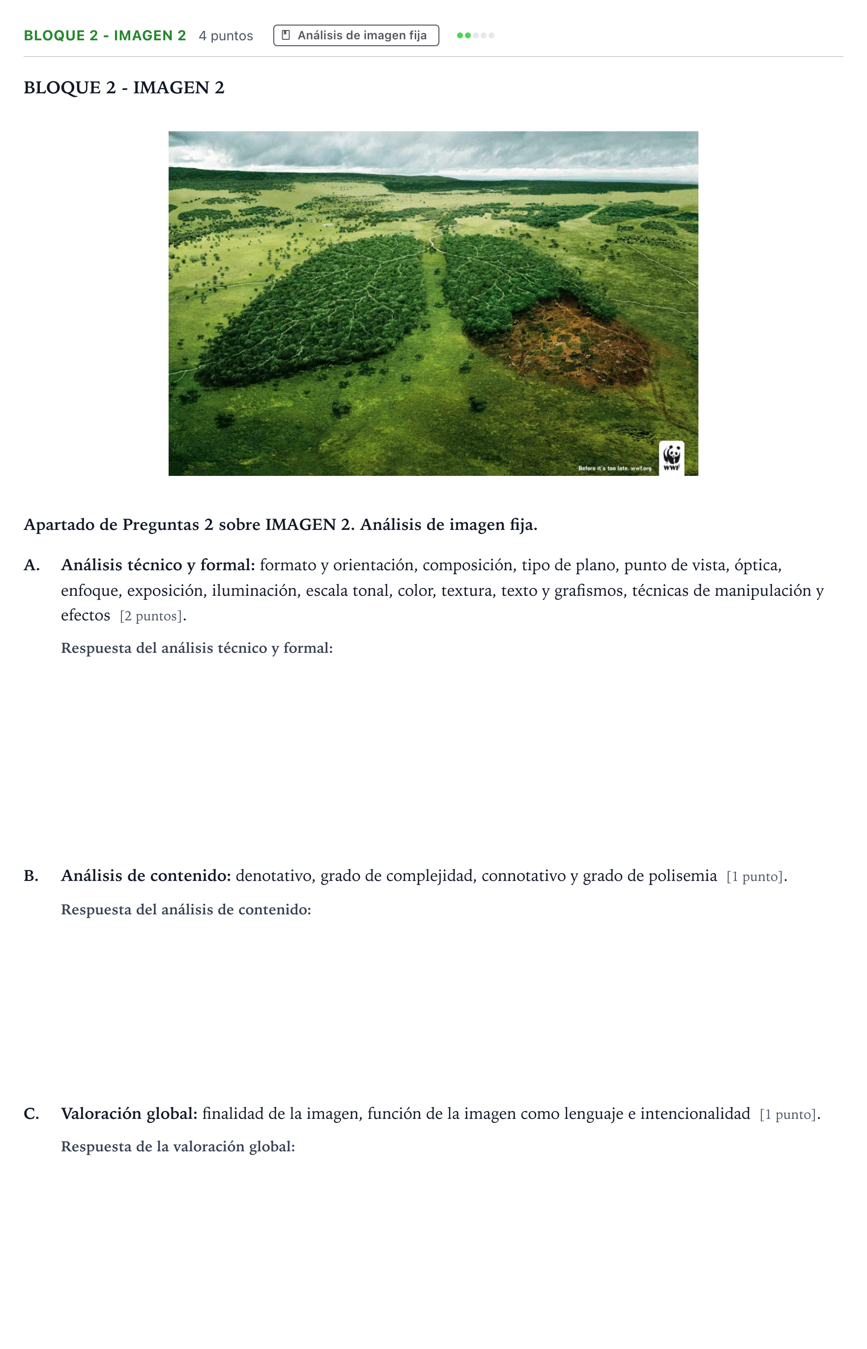 Enunciado: Bloque 2 - Imagen 2 · Cultura Audiovisual II PAU Aragón Extraordinaria 2022