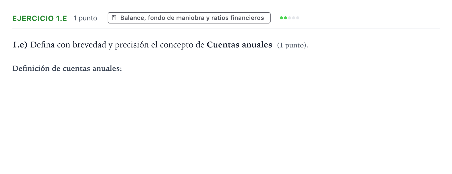 Enunciado: Ejercicio 1.e · Empresa y Diseño de Modelos de Negocio PAU Aragón Ordinaria 2022
