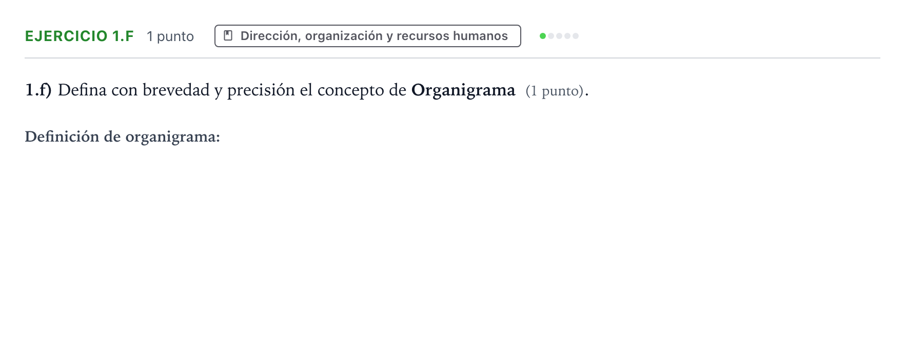 Enunciado: Ejercicio 1.f · Empresa y Diseño de Modelos de Negocio PAU Aragón Ordinaria 2022