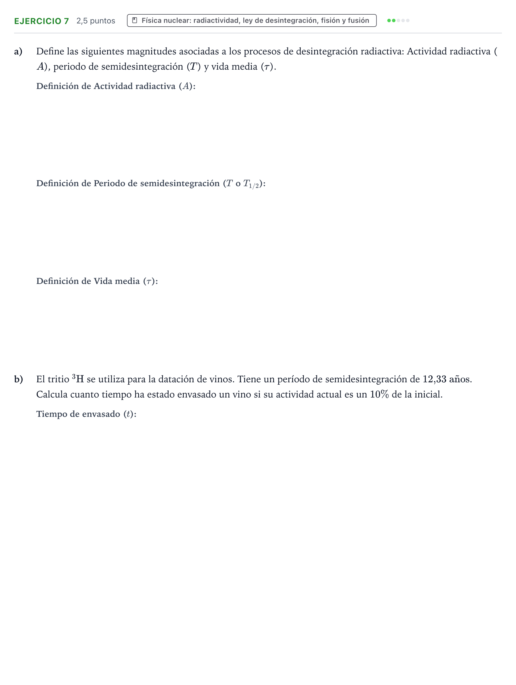 Enunciado: Problema 7 · Física PAU Aragón Ordinaria 2022