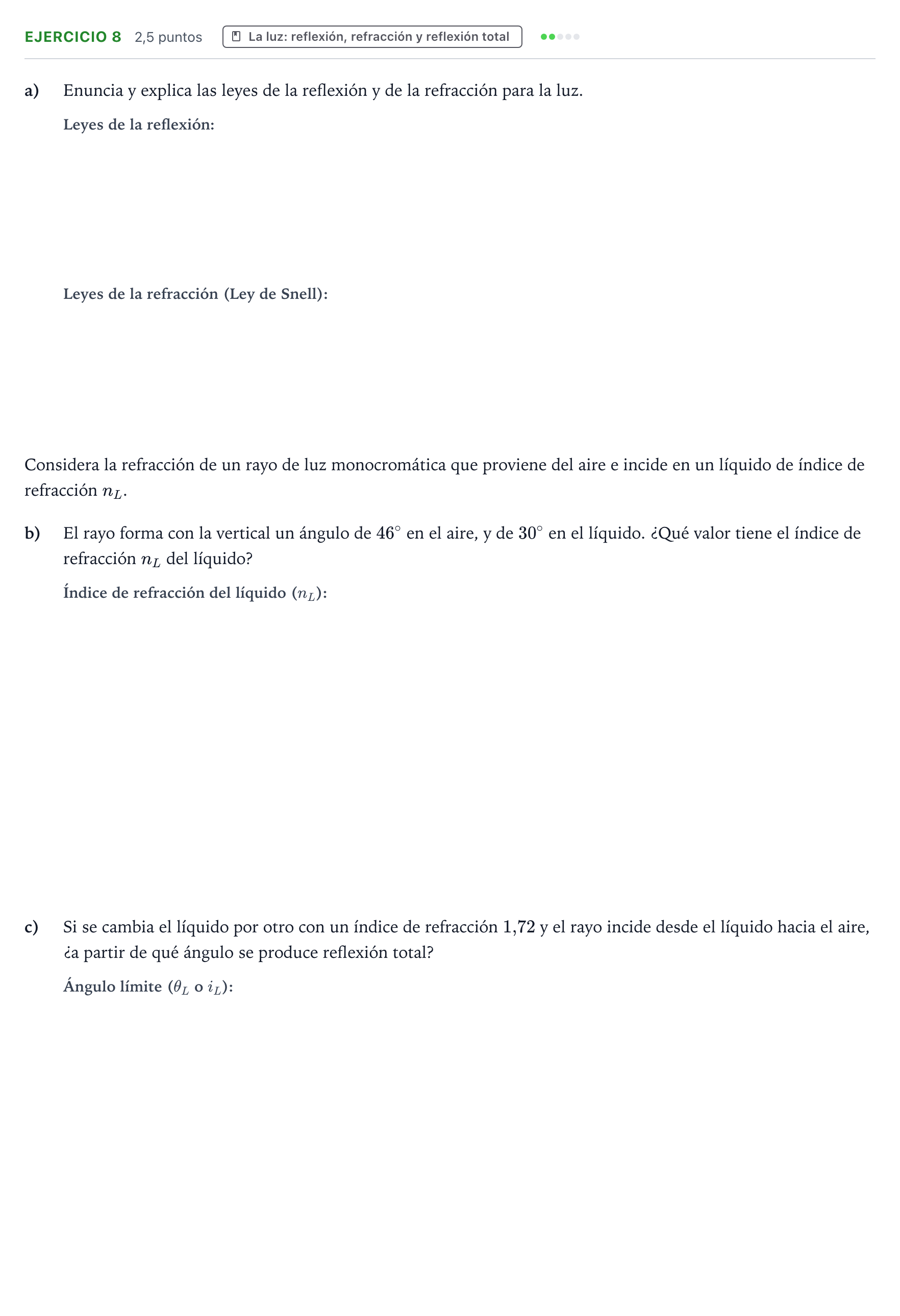 Enunciado: Problema 8 · Física PAU Aragón Ordinaria 2022