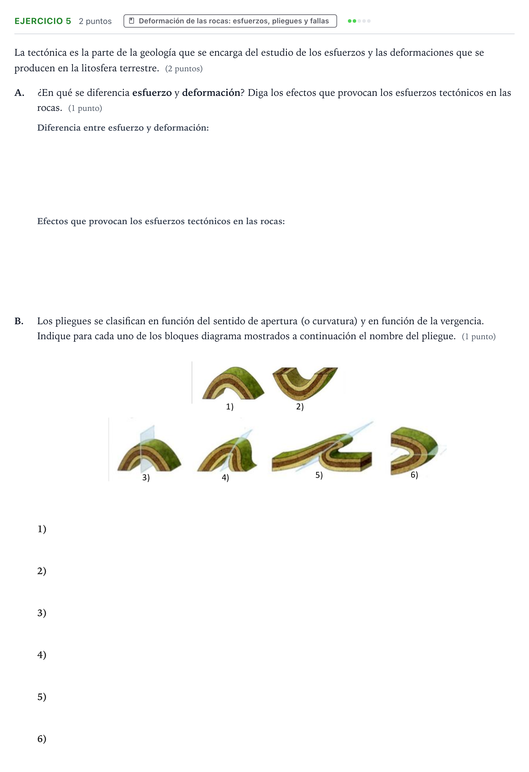 Enunciado: Problema 5 · Geología y Ciencias Ambientales PAU Aragón Extraordinaria 2022