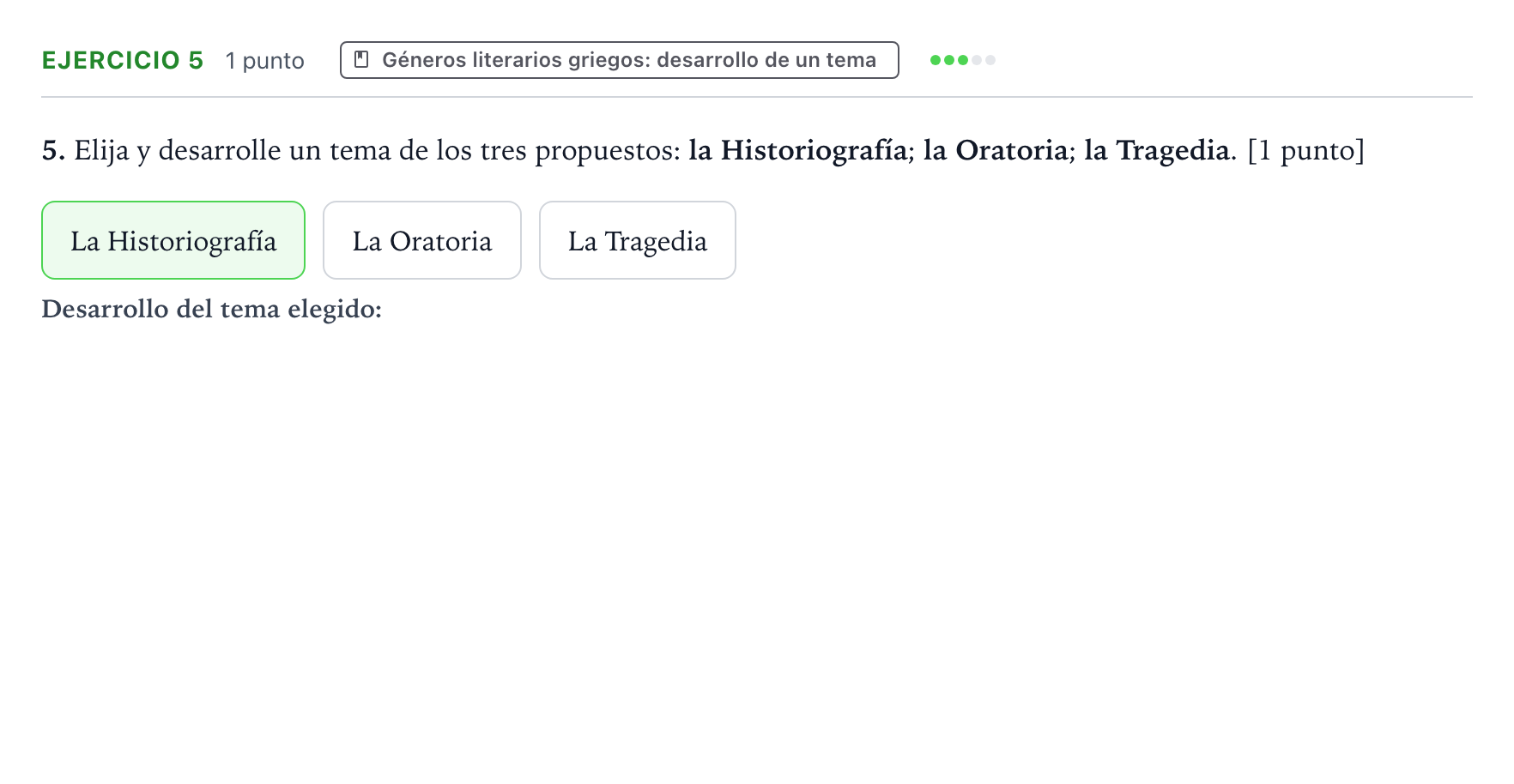 Enunciado: Problema 5 · Griego II PAU Aragón Ordinaria 2022