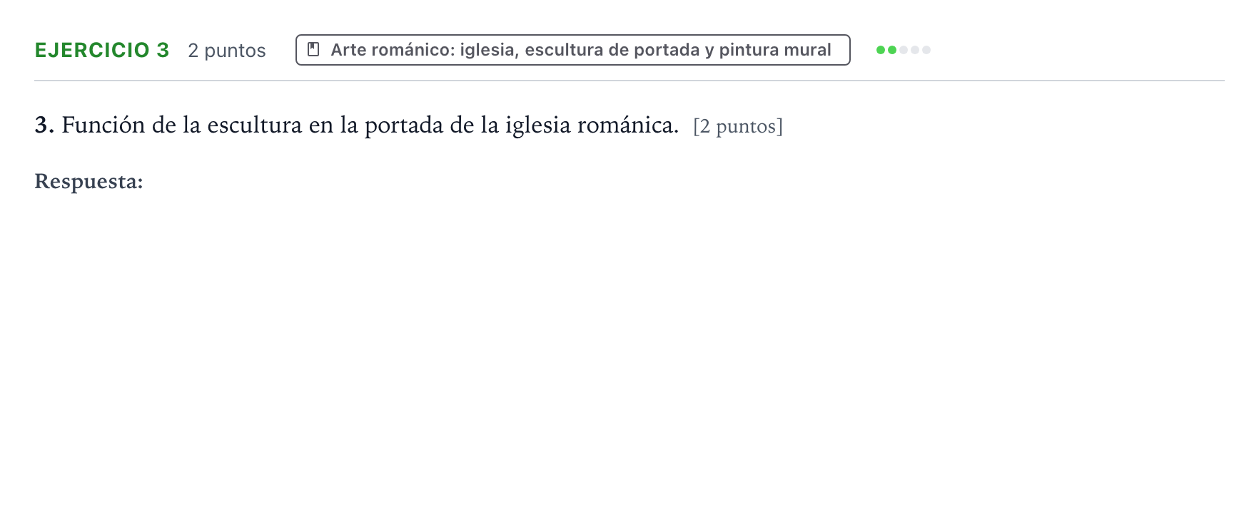 Enunciado: Problema 3 · Historia del Arte PAU Aragón Ordinaria 2022