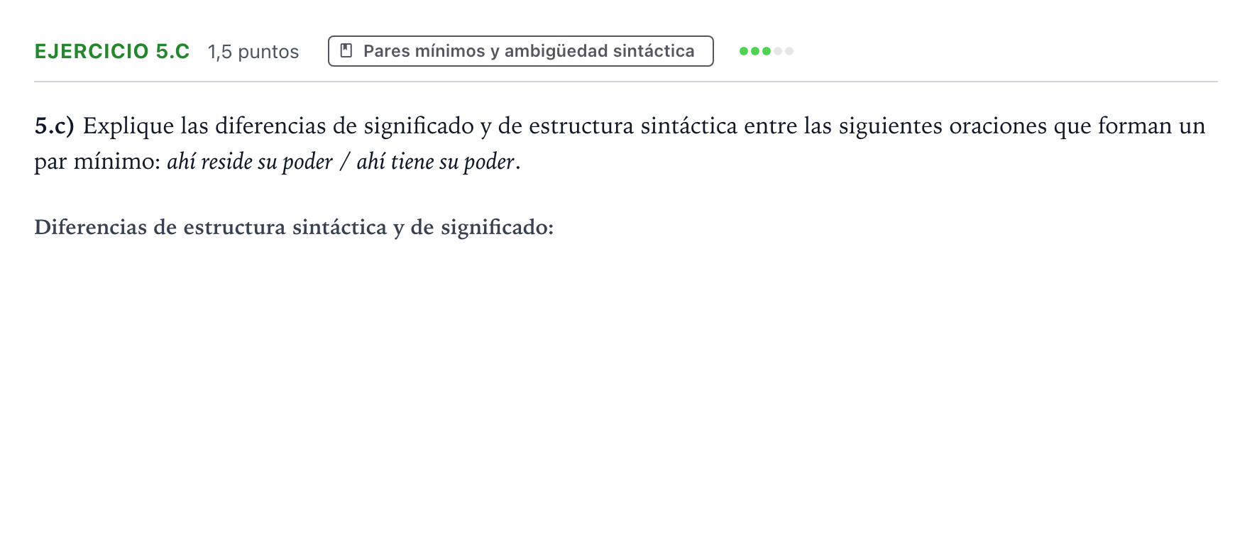 Enunciado: Ejercicio 5.c · Lengua Castellana y Literatura II PAU Aragón Extraordinaria 2022