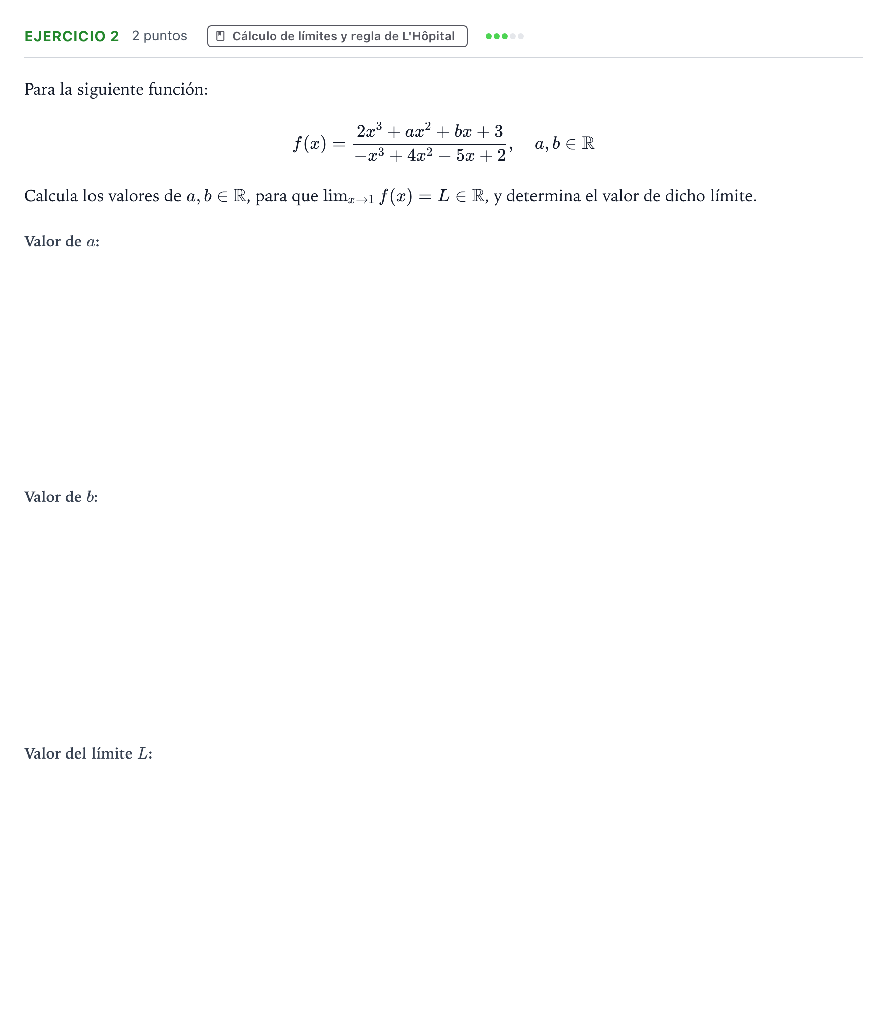 Enunciado: Problema 2 · Matemáticas II PAU Aragón Extraordinaria 2022