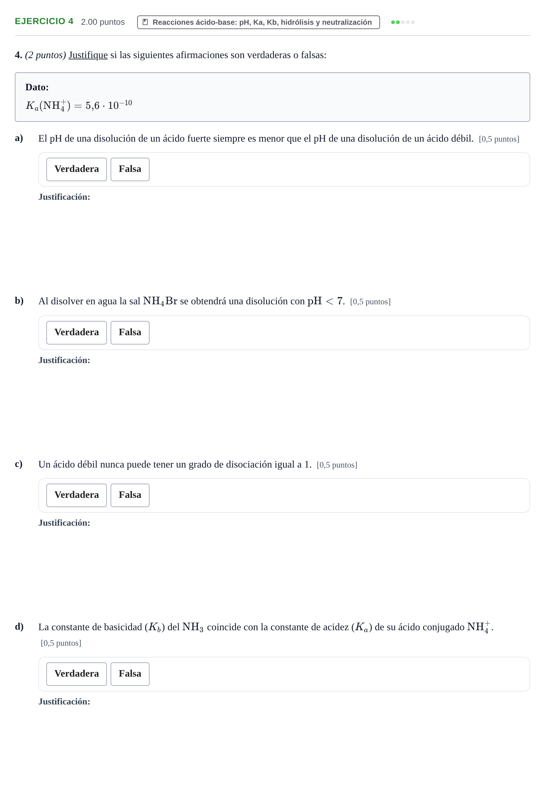 Enunciado: Problema 4 · Química PAU Aragón Ordinaria 2022