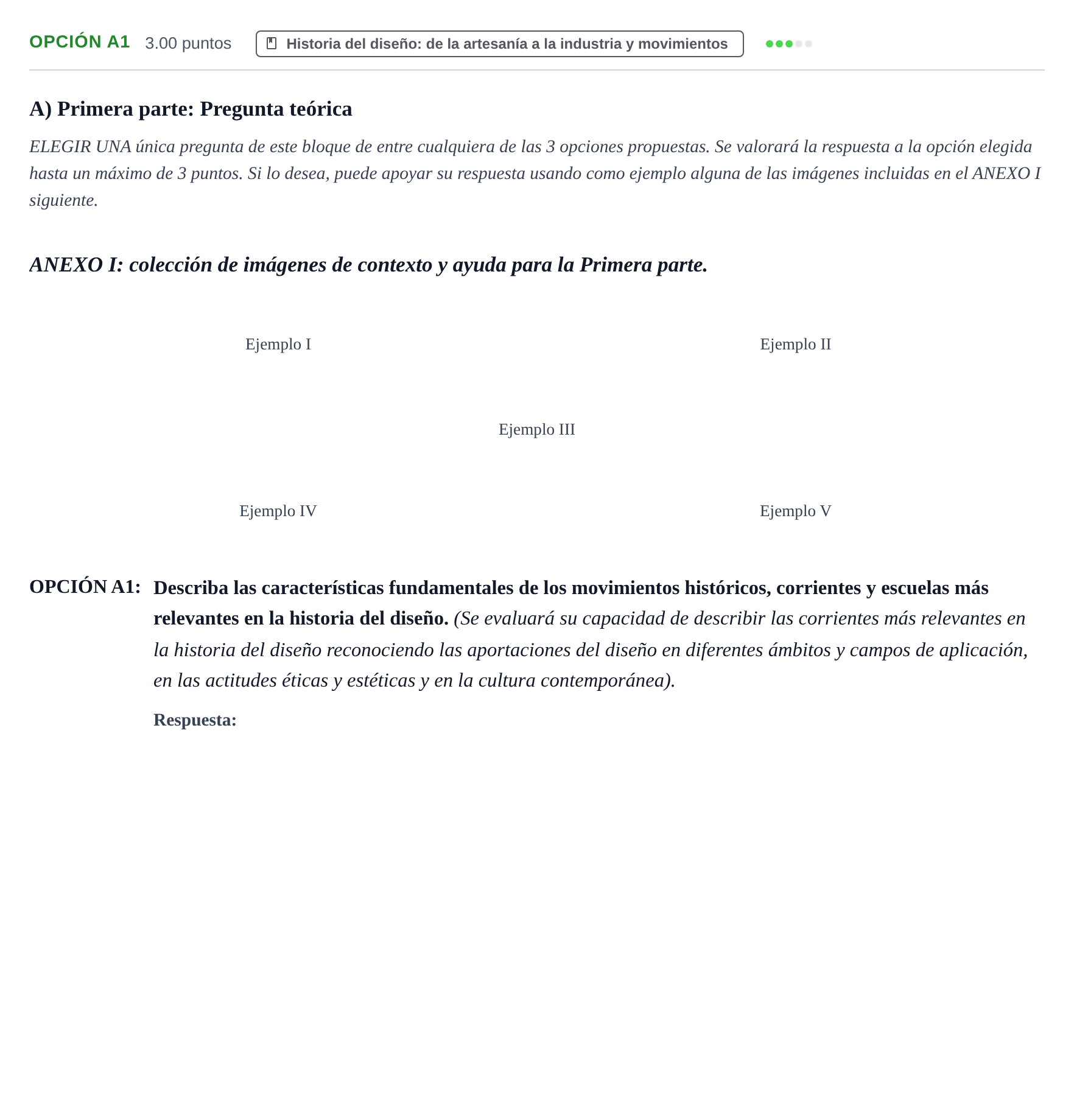 Enunciado: Opción A1 · Diseño PAU Aragón Extraordinaria 2021