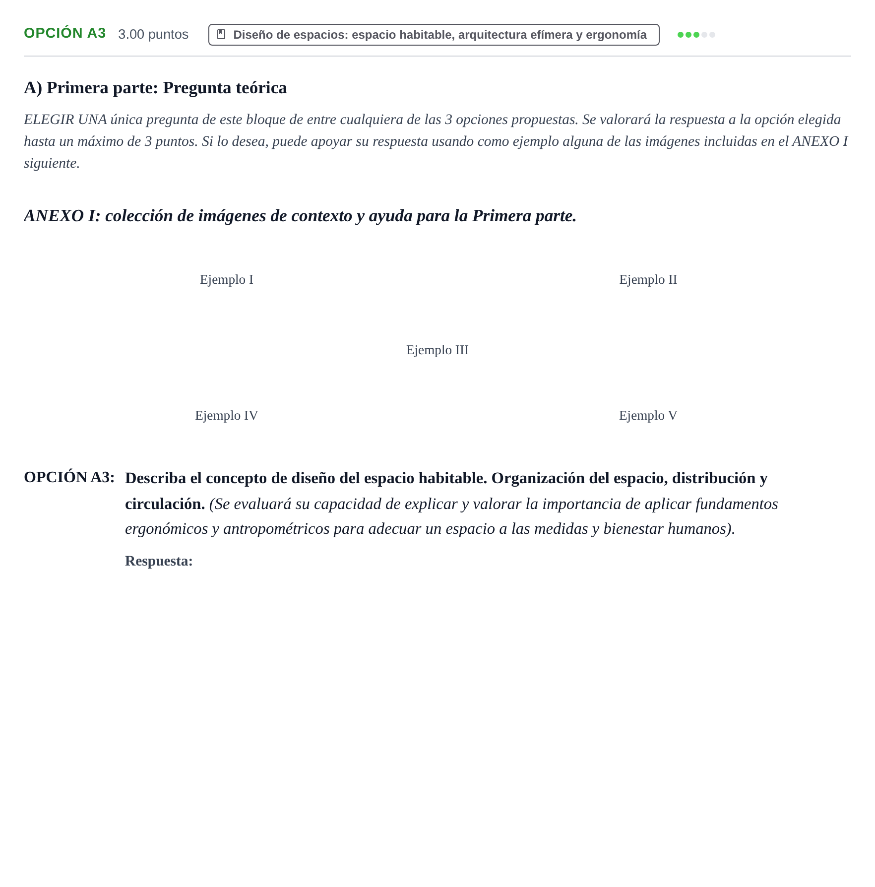 Enunciado: Opción A3 · Diseño PAU Aragón Extraordinaria 2021