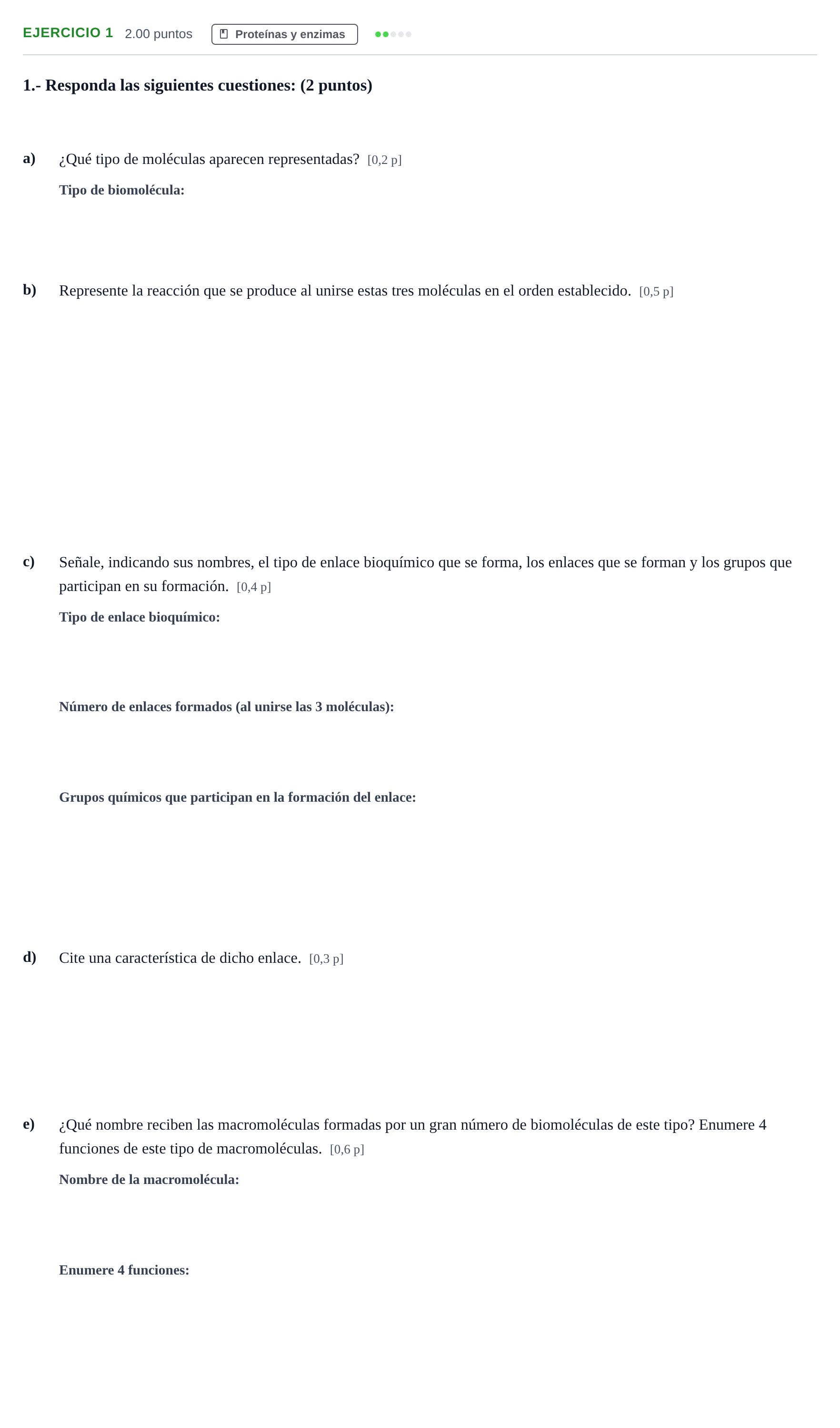 Enunciado: Problema 1 · Biología PAU Aragón Ordinaria 2021