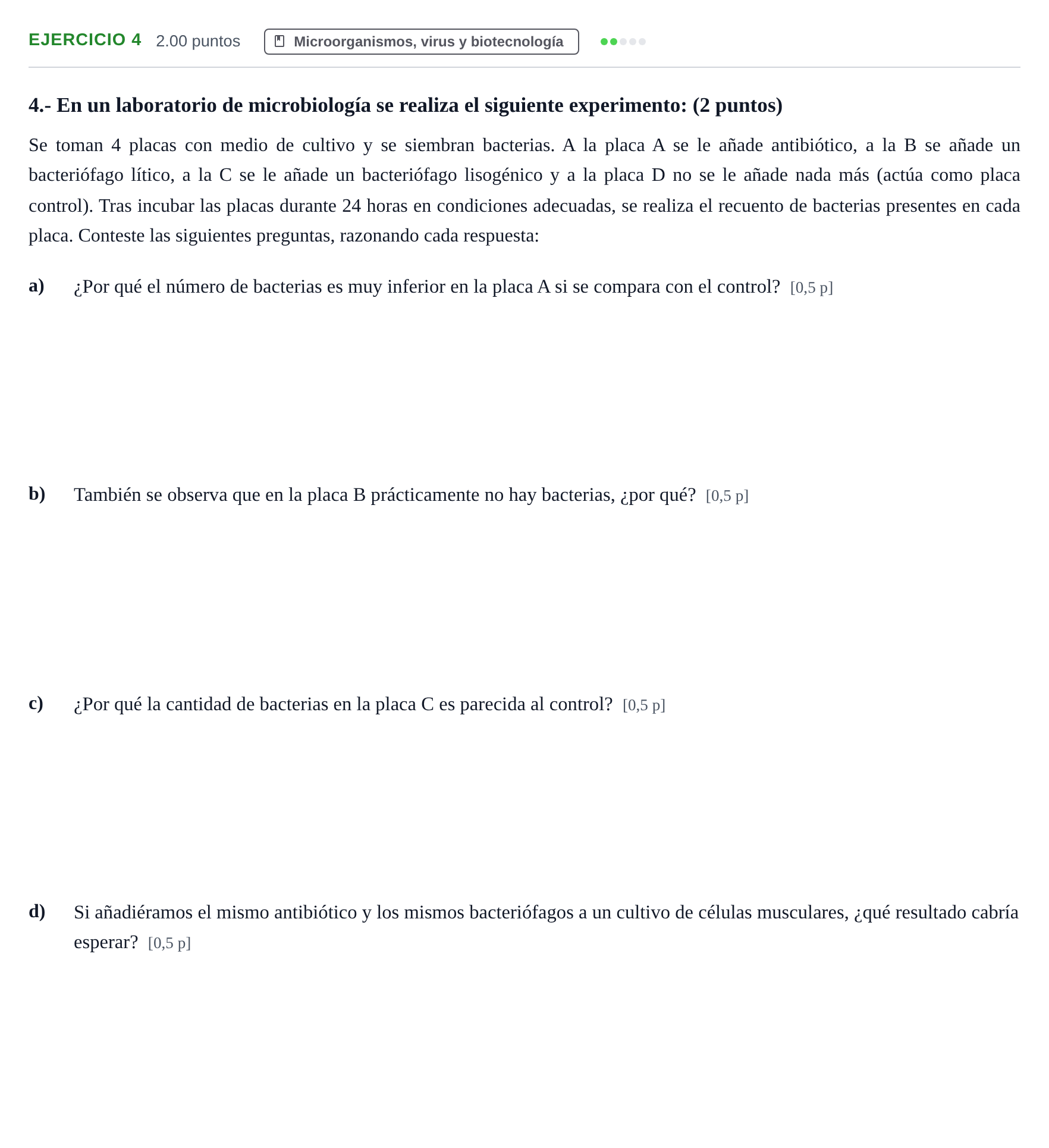 Enunciado: Problema 4 · Biología PAU Aragón Ordinaria 2021