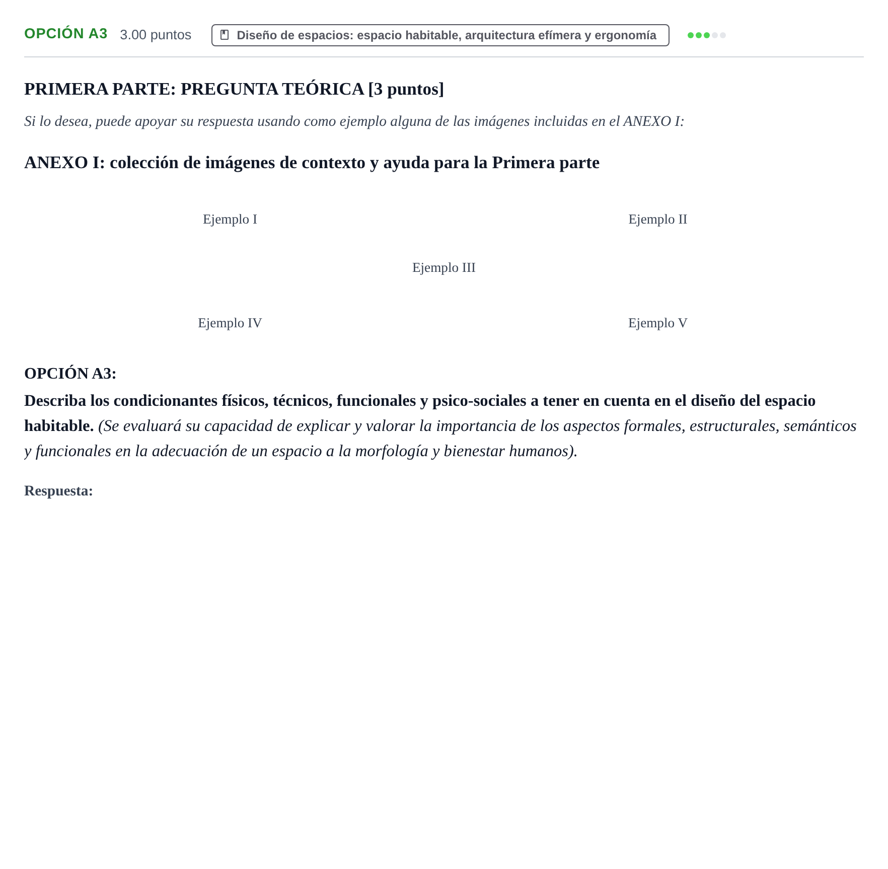 Enunciado: Opción A3 · Diseño PAU Aragón Ordinaria 2021