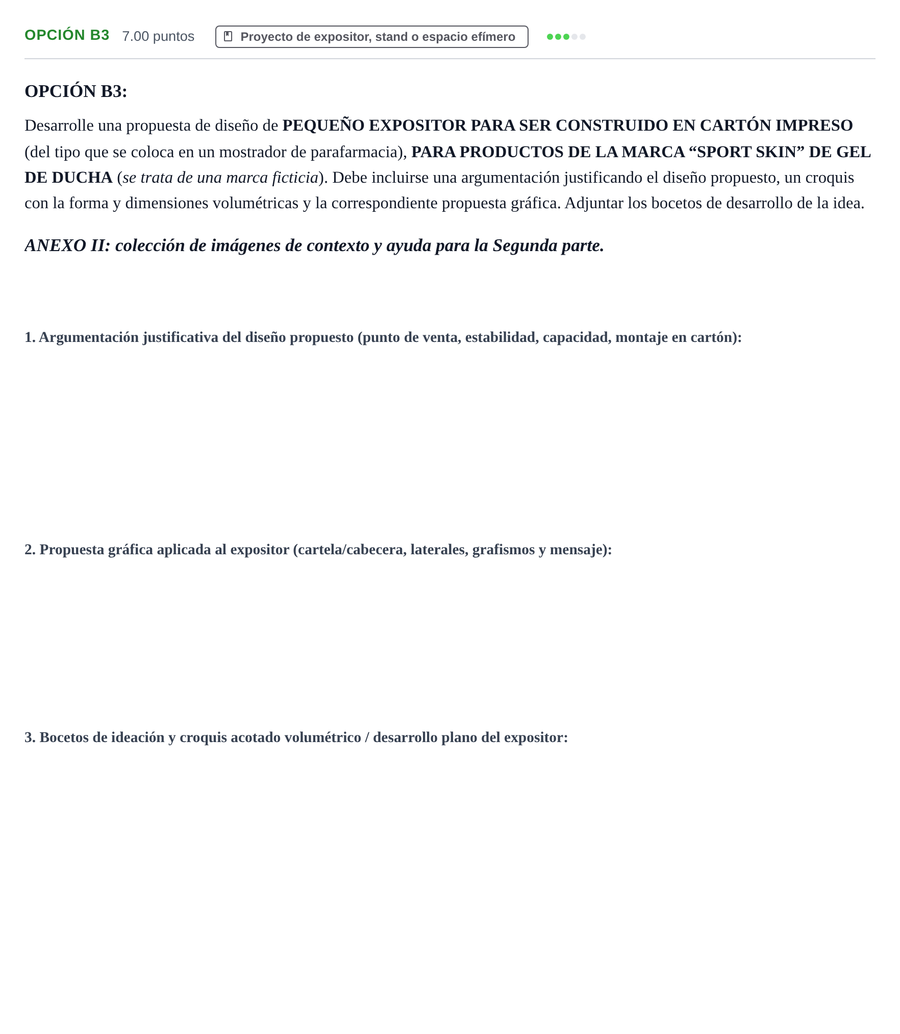 Enunciado: Opción B3 · Diseño PAU Aragón Ordinaria 2021