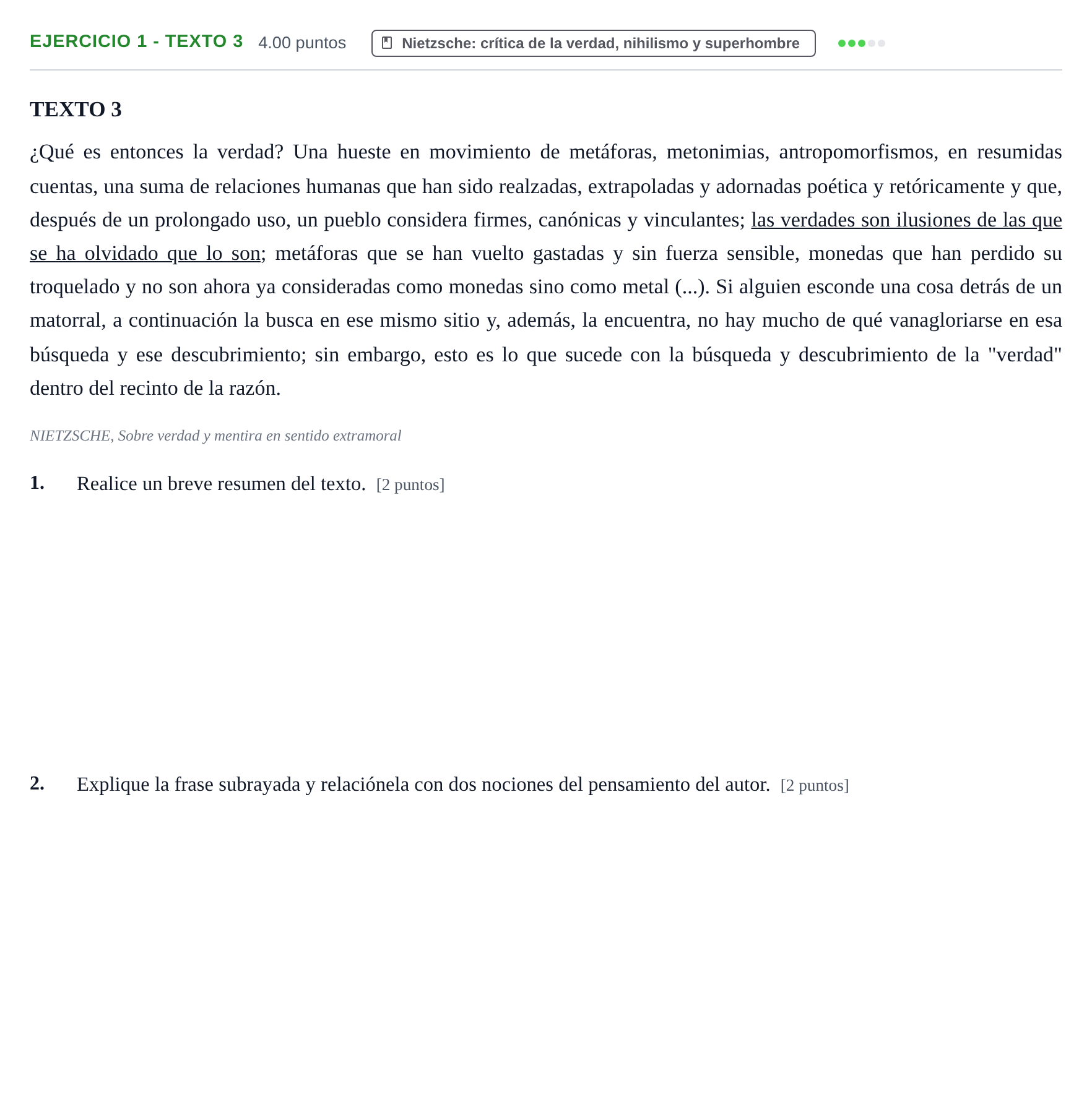 Enunciado: Ejercicio 1 - Texto 3 · Historia de la Filosofía PAU Aragón Extraordinaria 2021