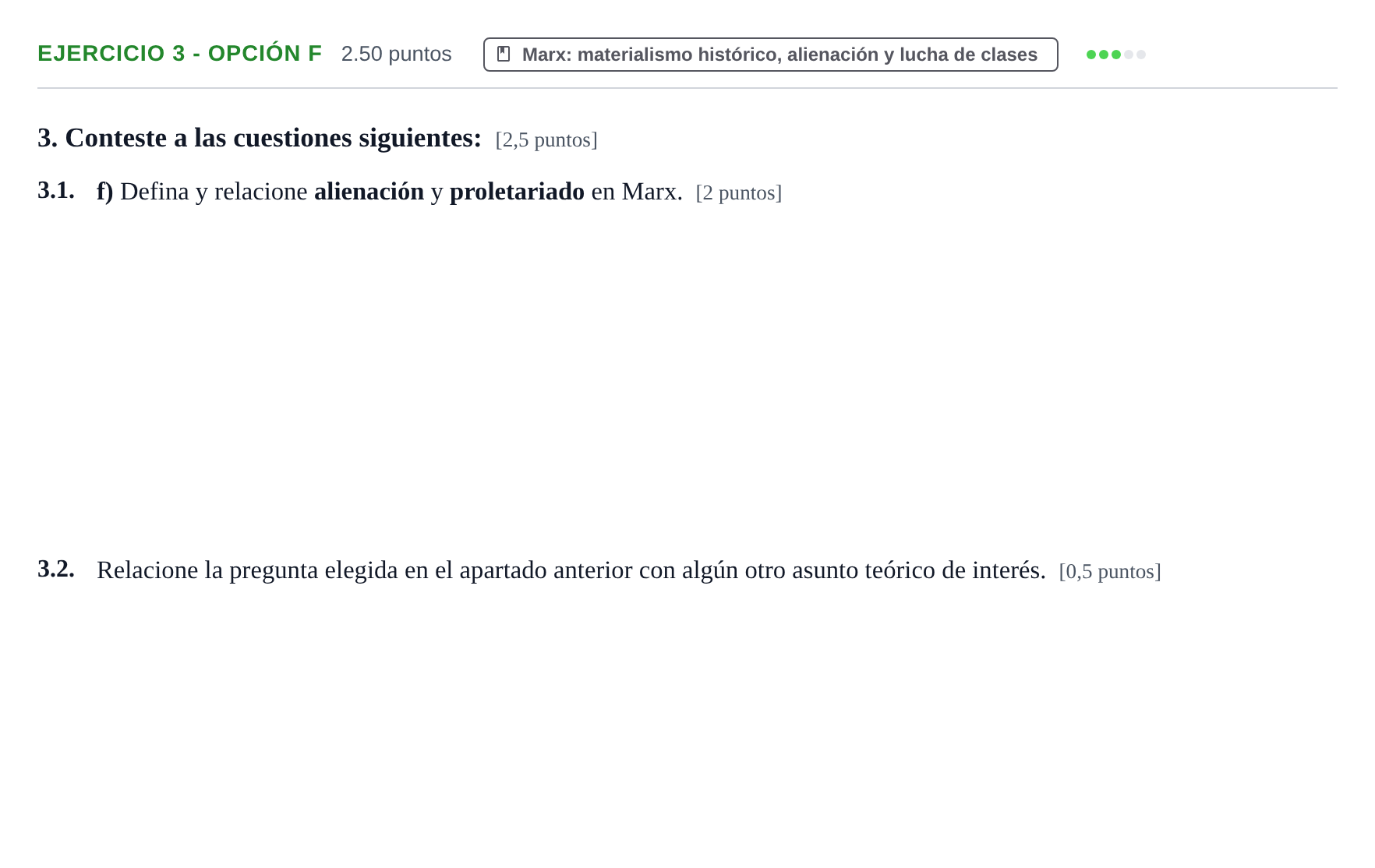 Enunciado: Ejercicio 3 - Opción f · Historia de la Filosofía PAU Aragón Extraordinaria 2021