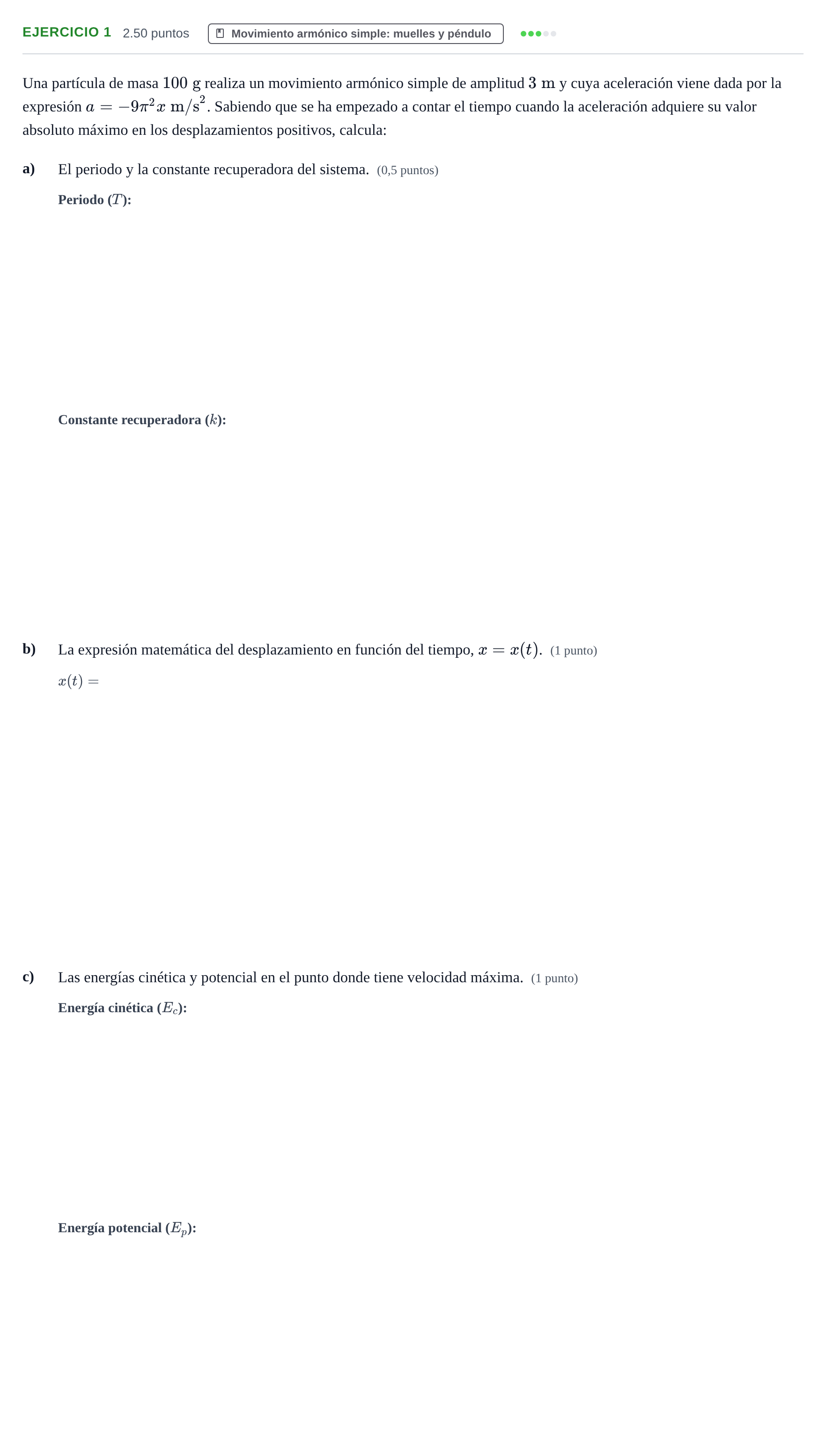 Enunciado: Problema 1 · Física PAU Aragón Extraordinaria 2021