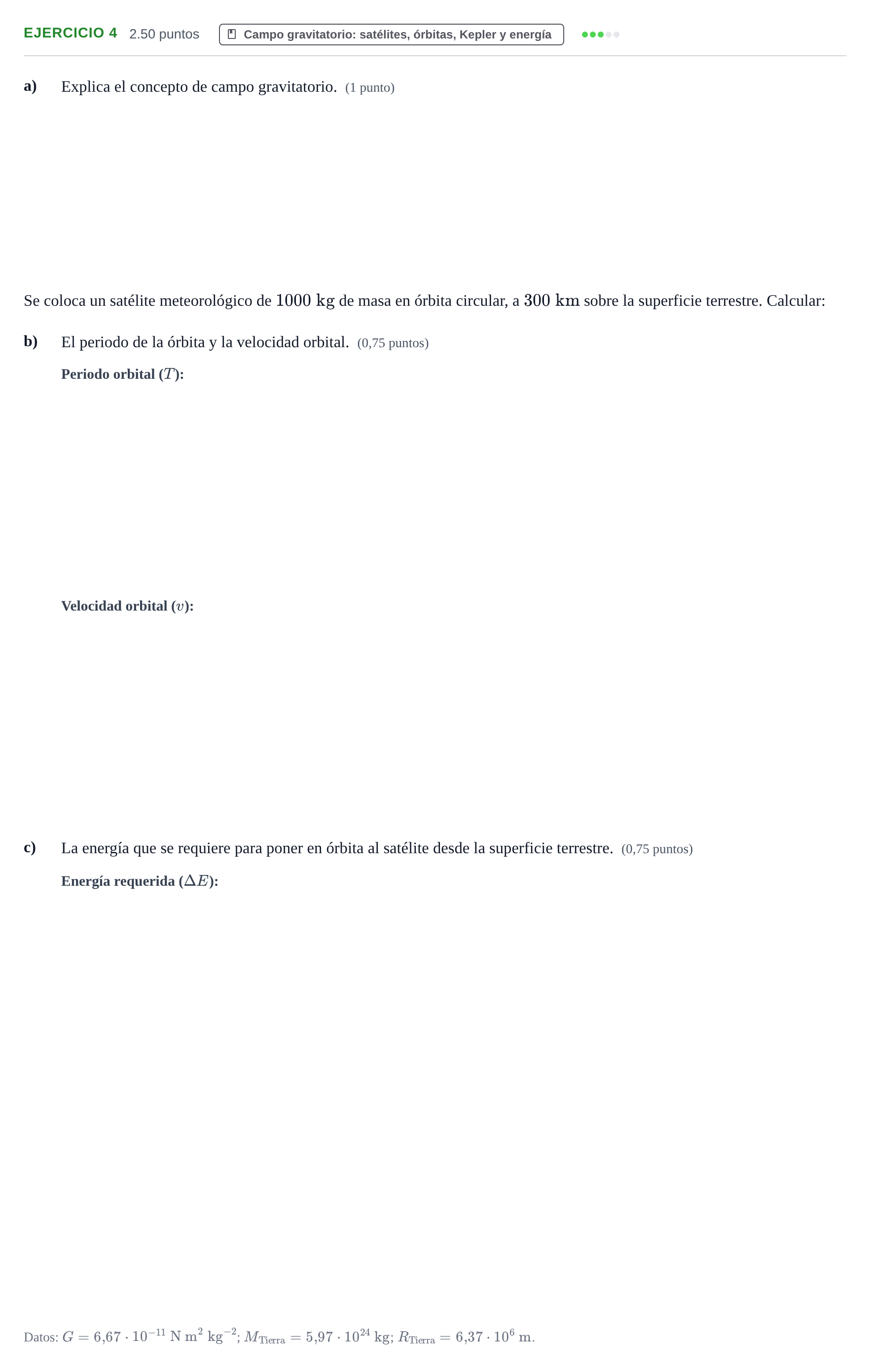 Enunciado: Problema 4 · Física PAU Aragón Extraordinaria 2021