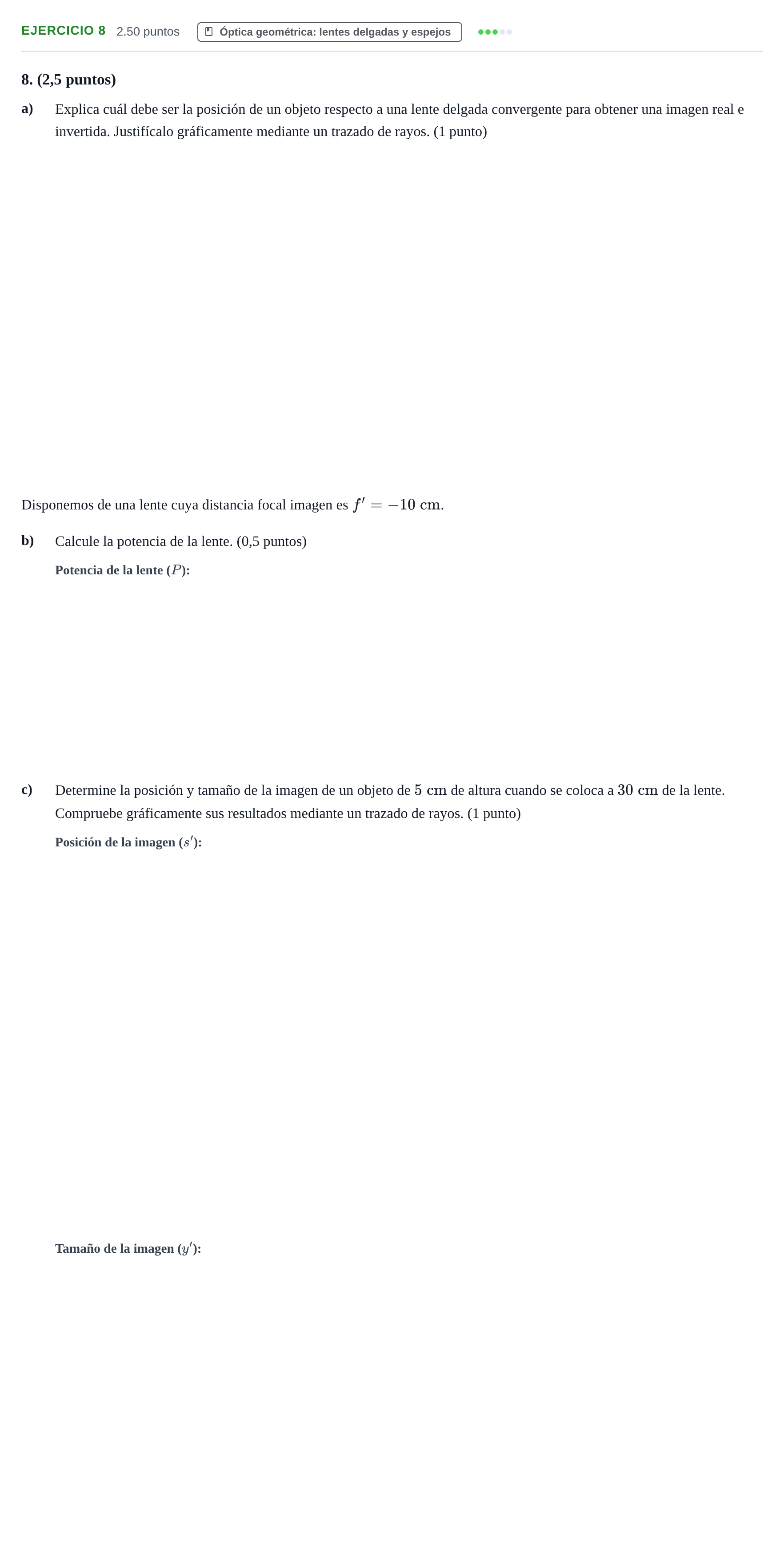 Enunciado: Problema 8 · Física PAU Aragón Extraordinaria 2021