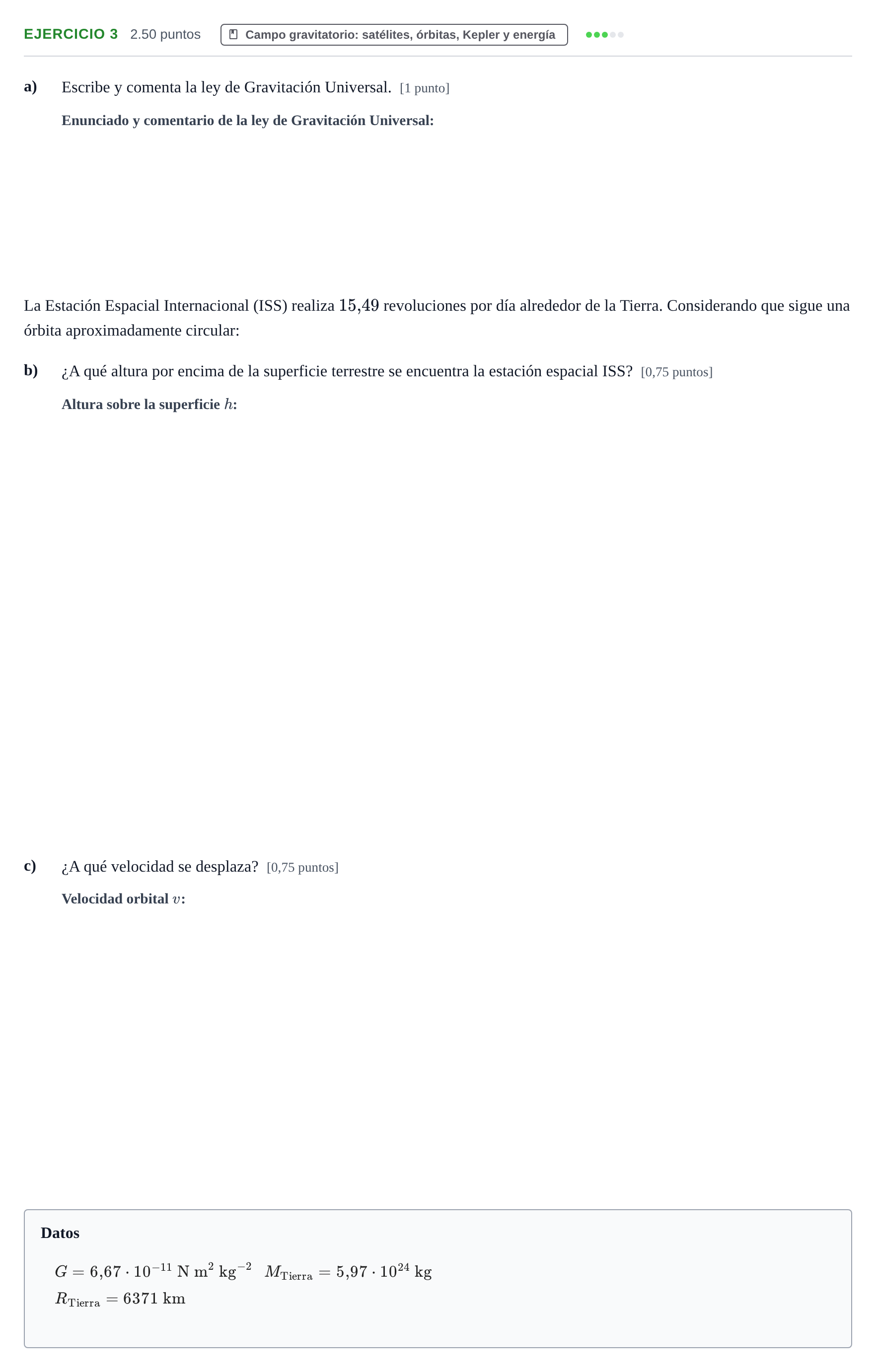 Enunciado: Problema 3 · Física PAU Aragón Ordinaria 2021