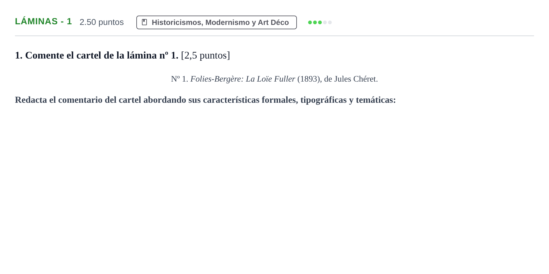 Enunciado: Ejercicio Láminas - 1 · Fundamentos Artísticos PAU Aragón Ordinaria 2021