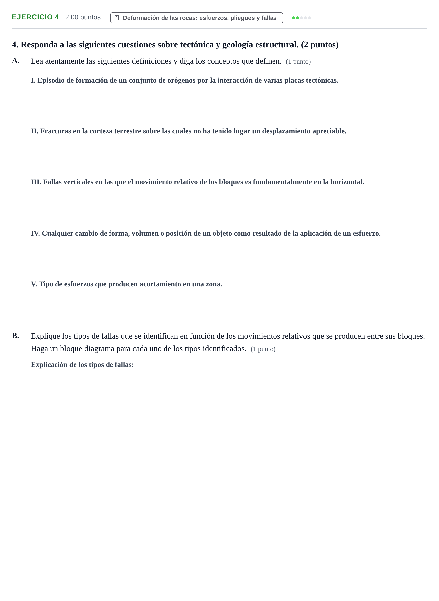 Enunciado: Problema 4 · Geología y Ciencias Ambientales PAU Aragón Ordinaria 2021