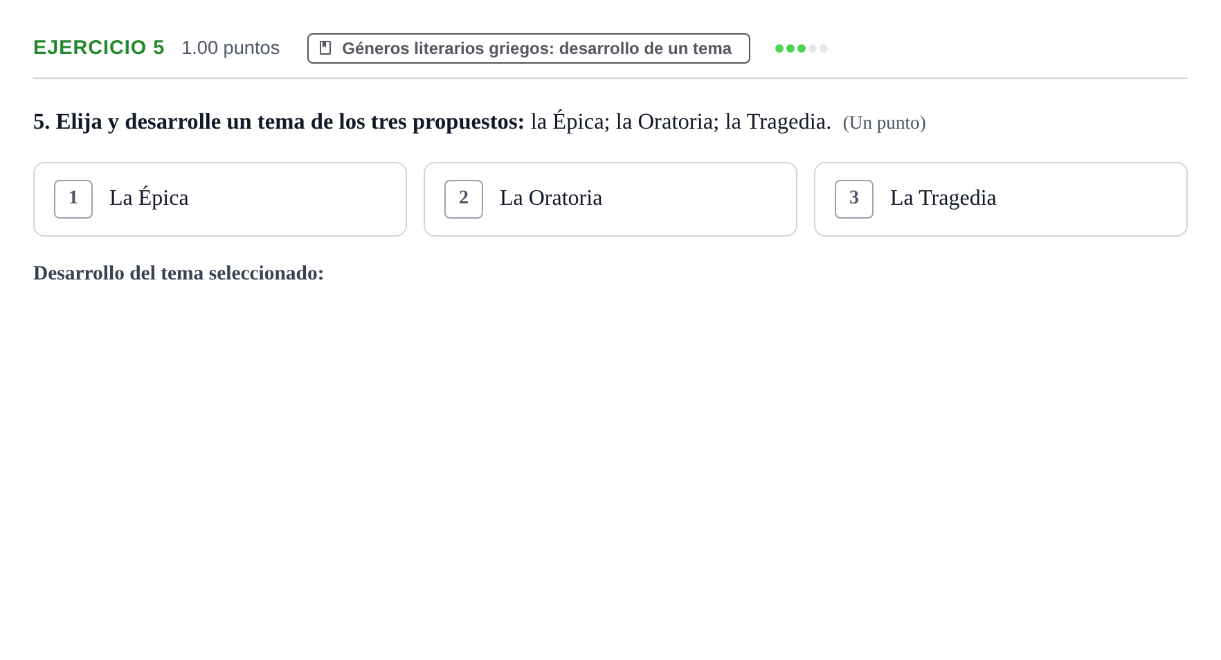 Enunciado: Problema 5 · Griego II PAU Aragón Ordinaria 2021