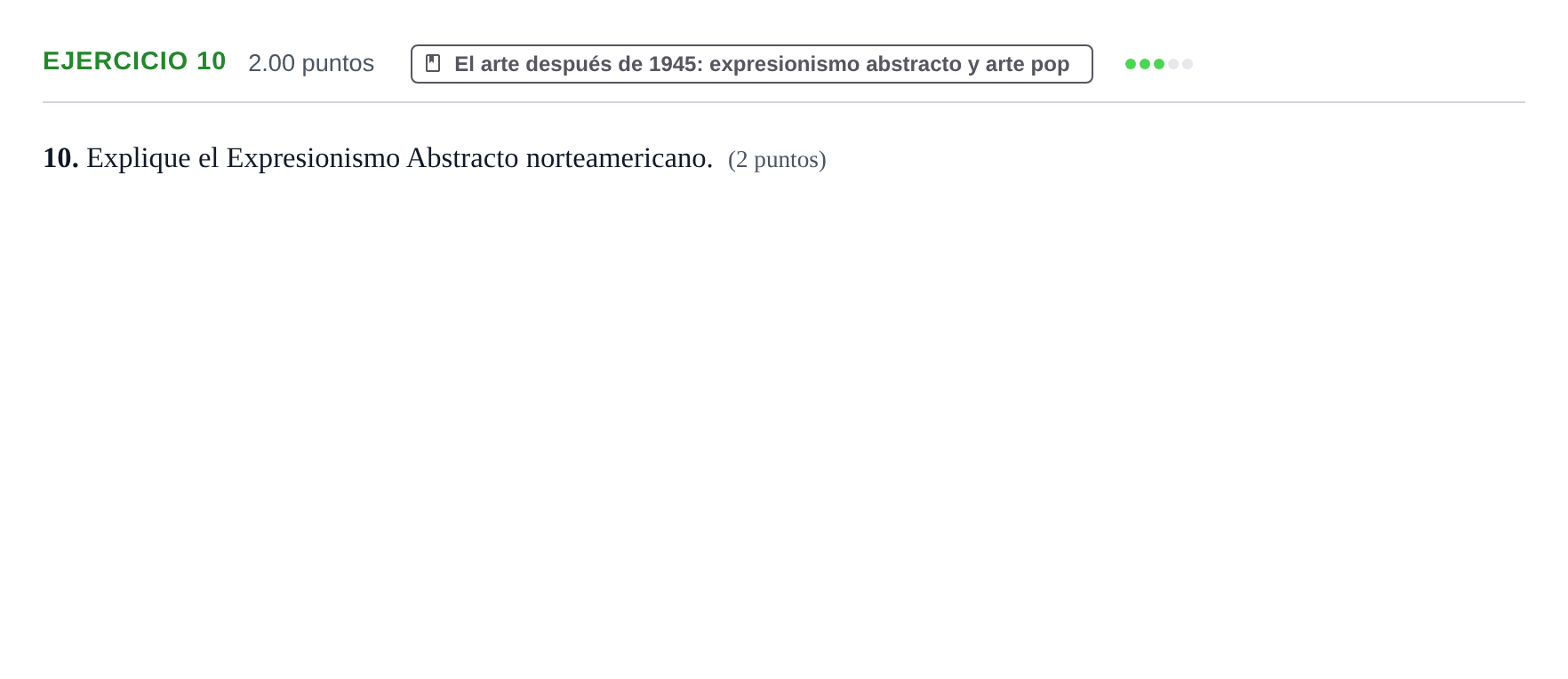 Enunciado: Problema 10 · Historia del Arte PAU Aragón Ordinaria 2021