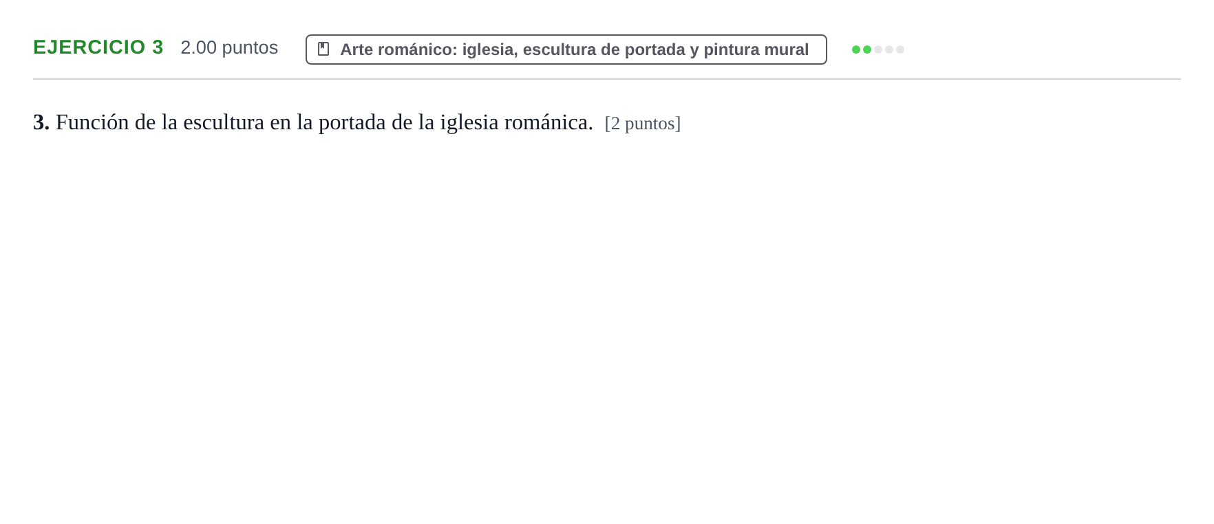 Enunciado: Problema 3 · Historia del Arte PAU Aragón Ordinaria 2021