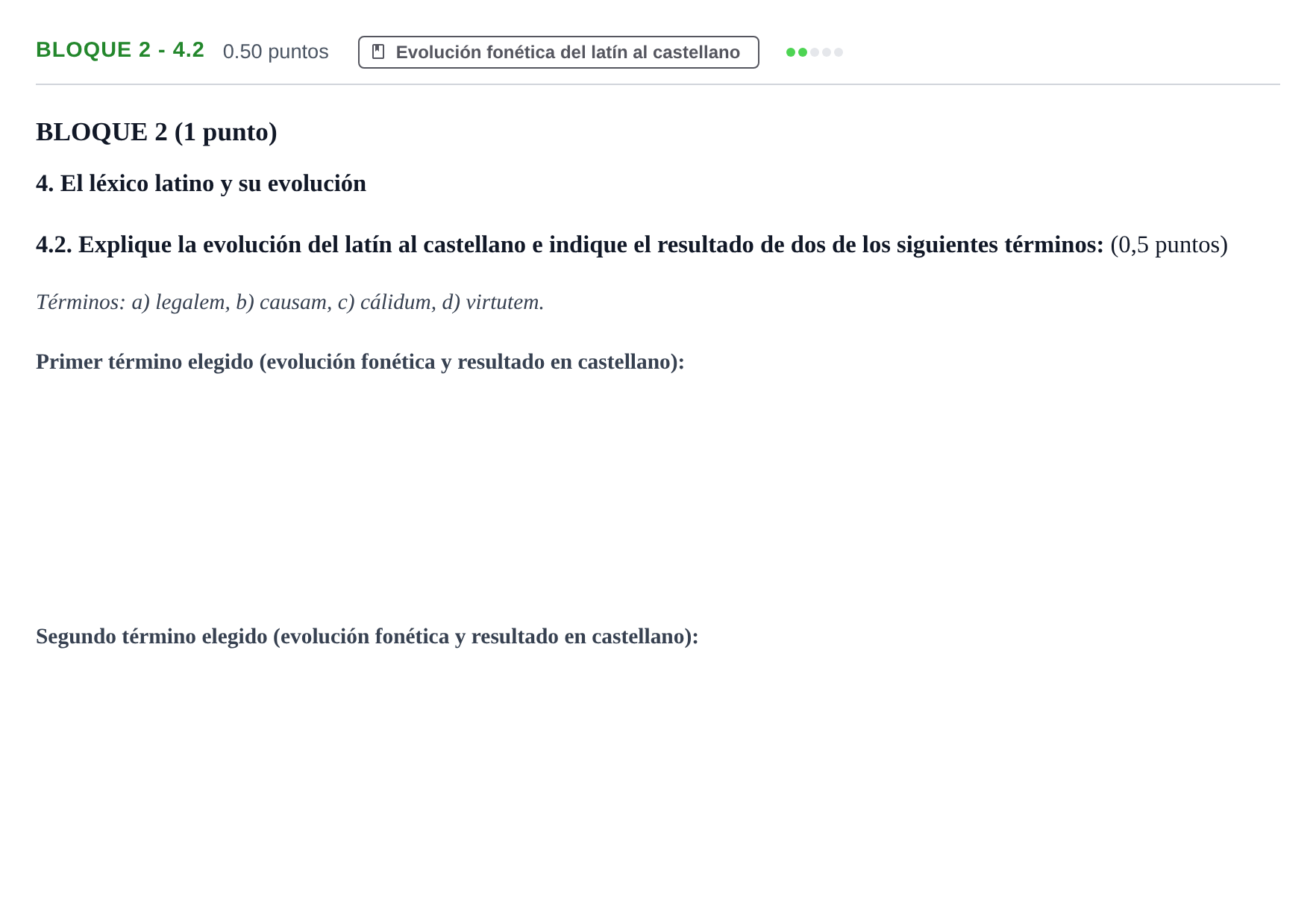 Enunciado: Bloque 2 - 4.2 · Latín II PAU Aragón Extraordinaria 2021