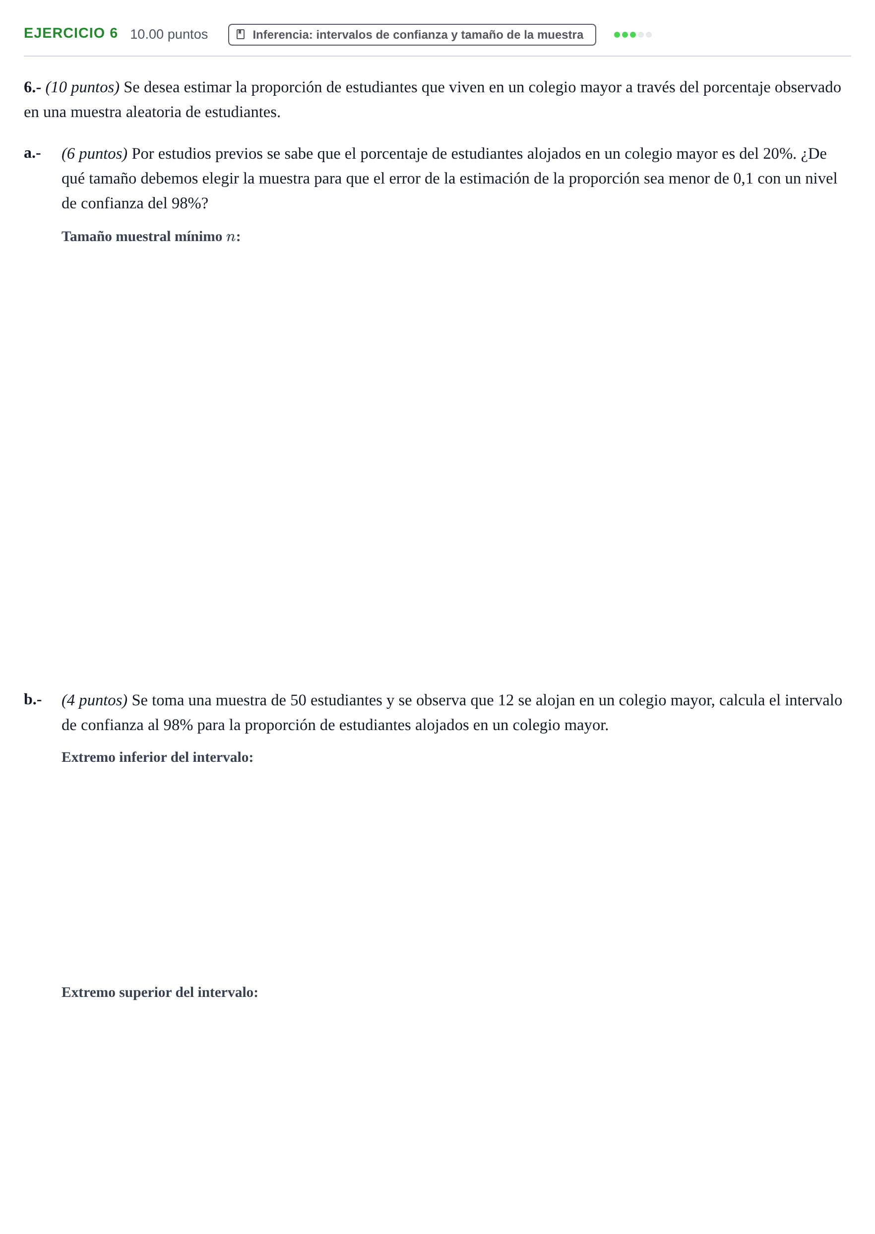 Enunciado: Problema 6 · Matemáticas aplicadas a las Ciencias Sociales II PAU Aragón Extraordinaria 2021