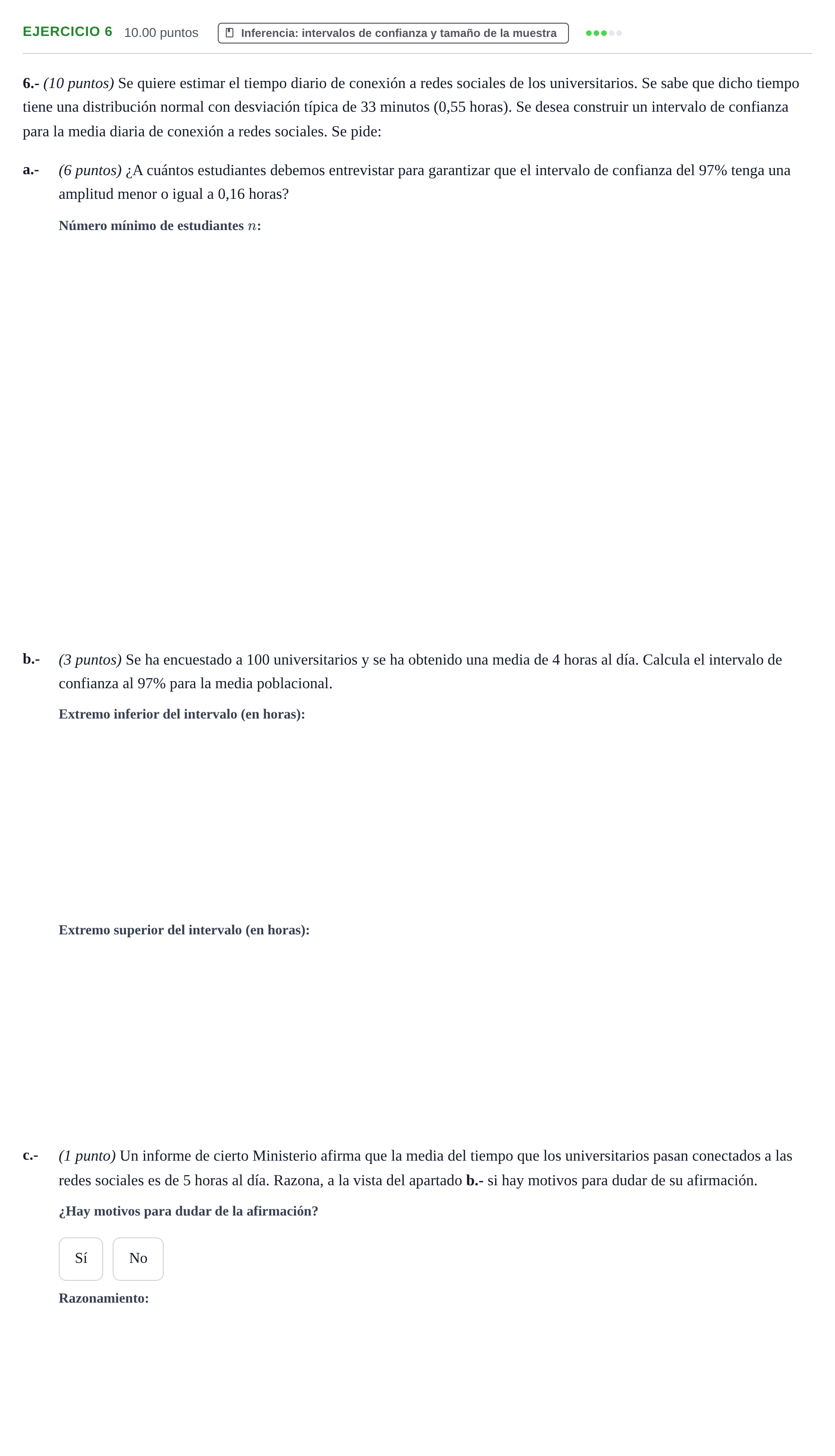 Enunciado: Problema 6 · Matemáticas aplicadas a las Ciencias Sociales II PAU Aragón Ordinaria 2021