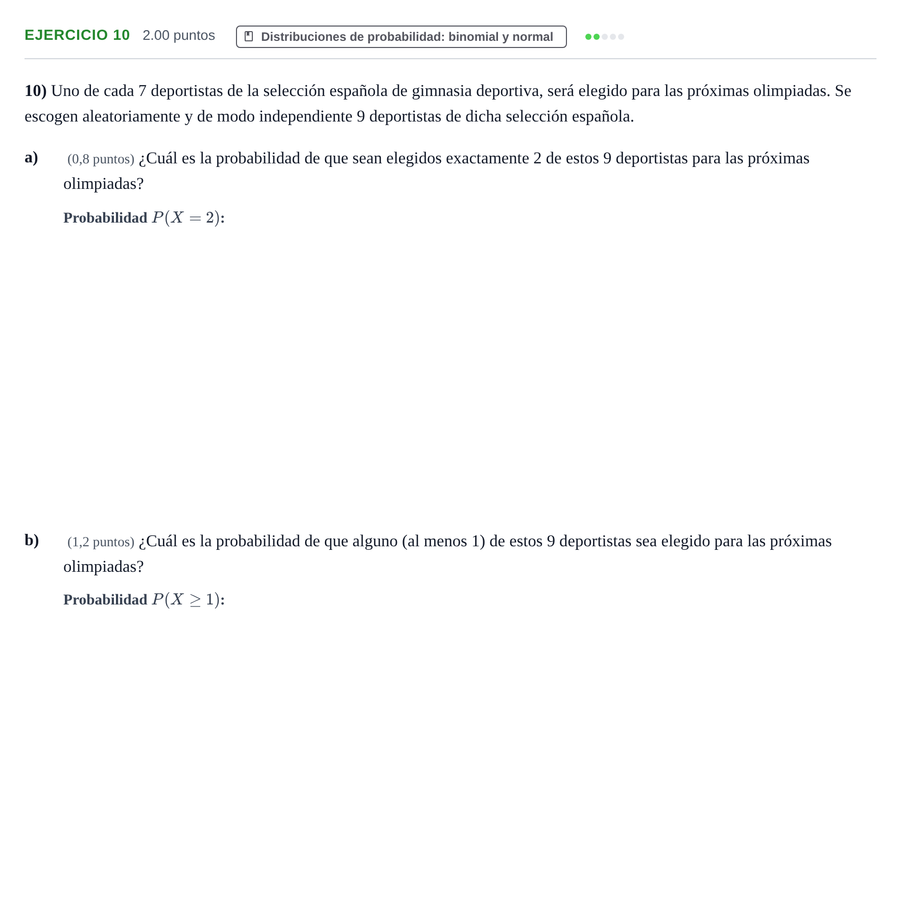 Enunciado: Problema 10 · Matemáticas II PAU Aragón Extraordinaria 2021