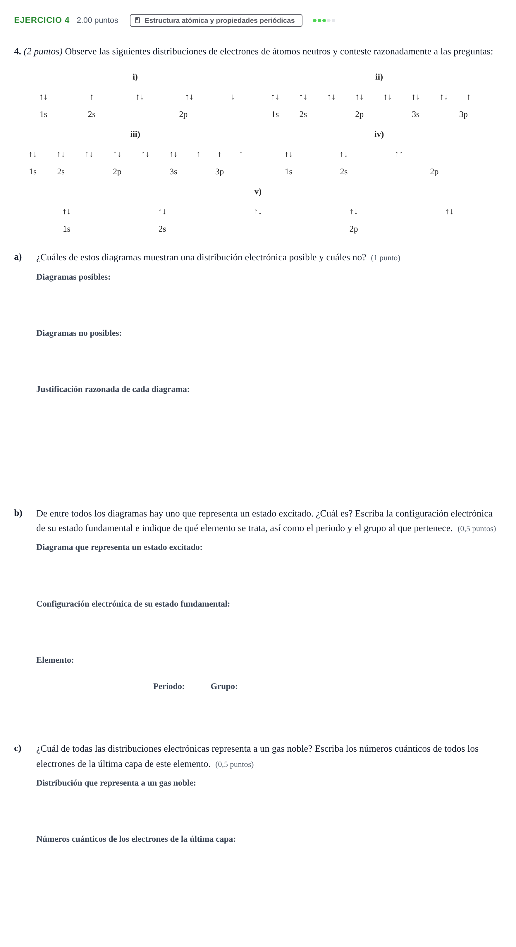 Enunciado: Problema 4 · Química PAU Aragón Extraordinaria 2021