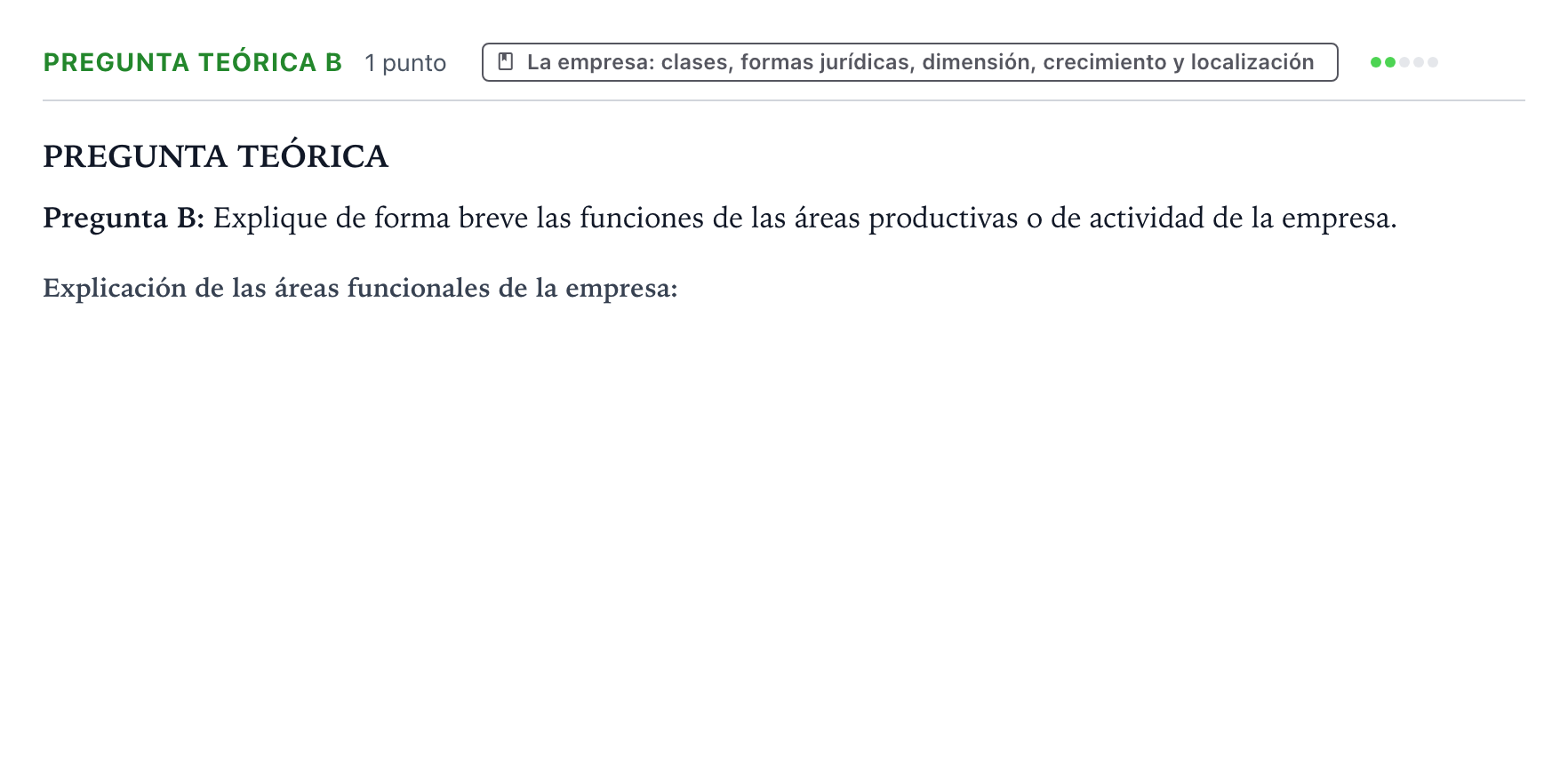 Enunciado: Pregunta Teórica B · Empresa y Diseño de Modelos de Negocio PAU Castilla y León Ordinaria 2026