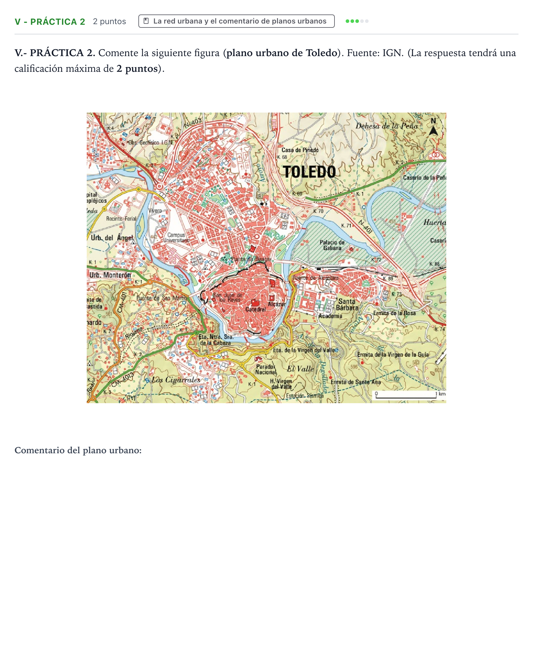 Enunciado: Ejercicio V - Práctica 2 · Geografía PAU Castilla y León Extraordinaria 2026