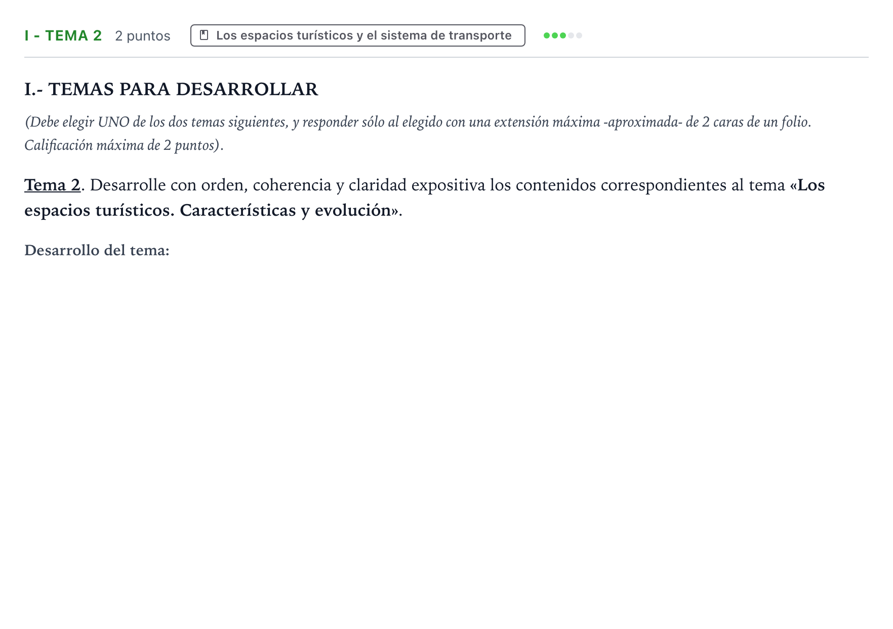 Enunciado: Ejercicio I - Tema 2 · Geografía PAU Castilla y León Extraordinaria 2026