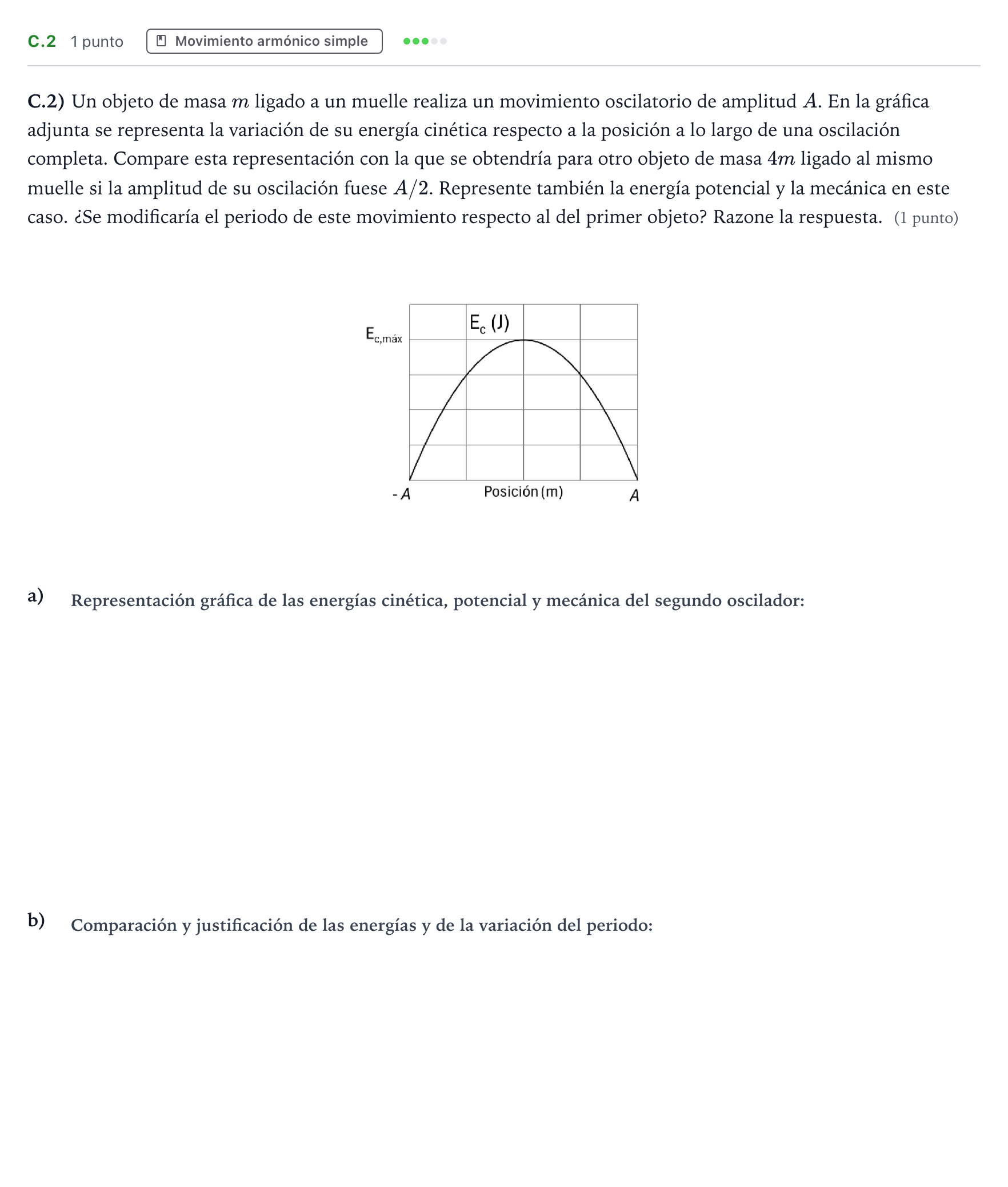 Enunciado: Ejercicio C.2 · Física PAU Castilla y León Ordinaria 2026