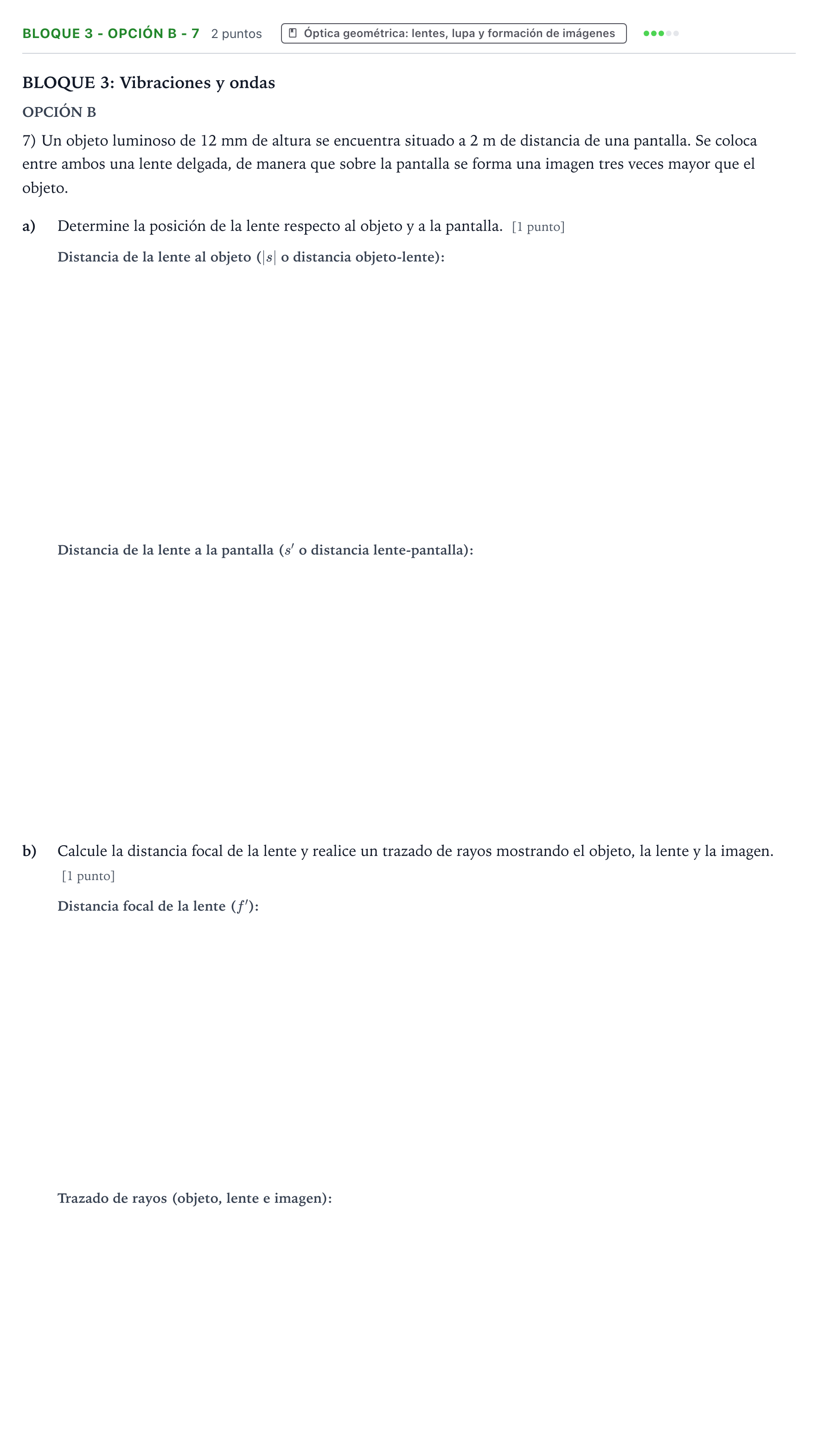 Enunciado: Bloque 3 - Opción B - 7 · Física PAU Castilla y León Ordinaria 2026