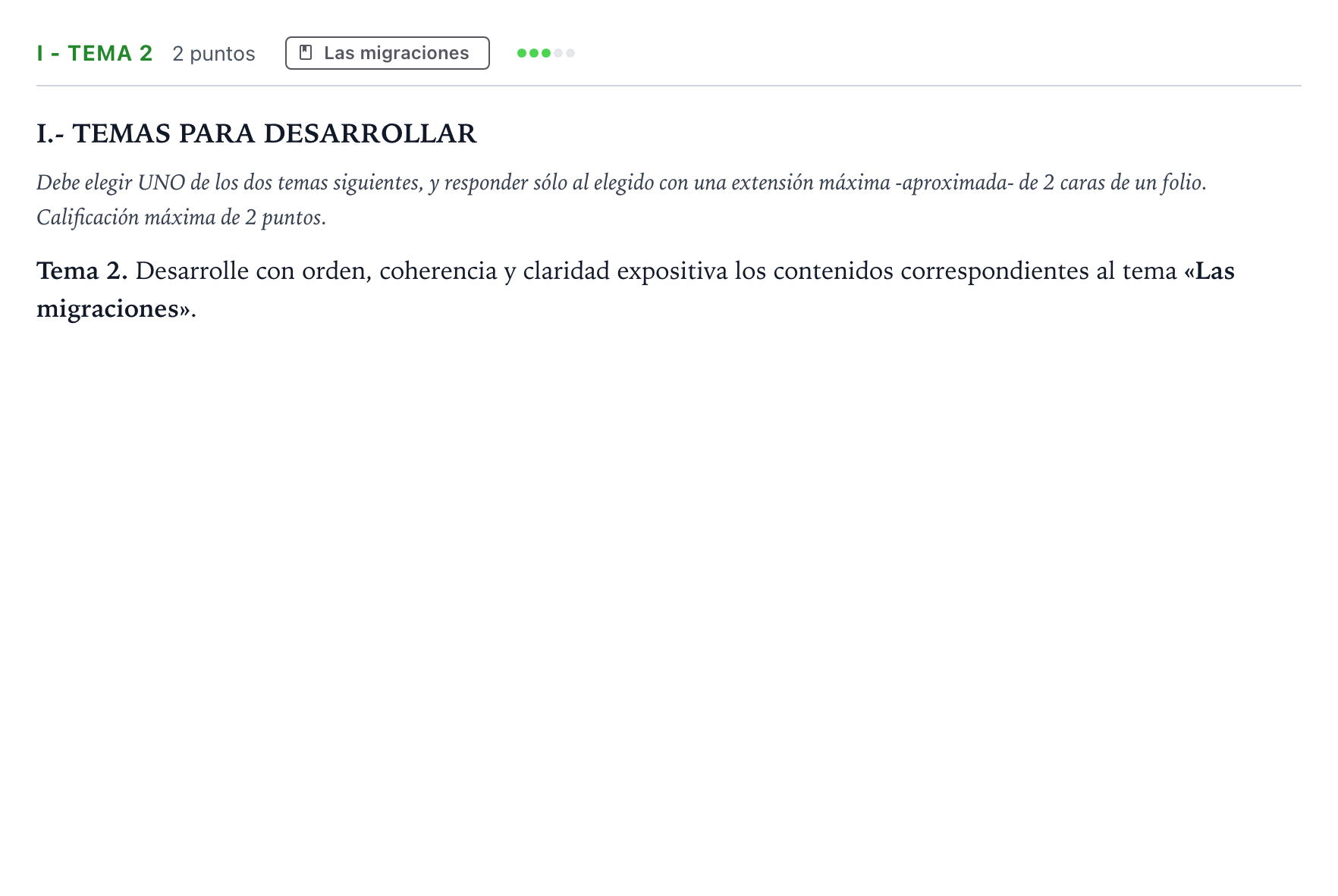Enunciado: Ejercicio I - Tema 2 · Geografía PAU Castilla y León Ordinaria 2026