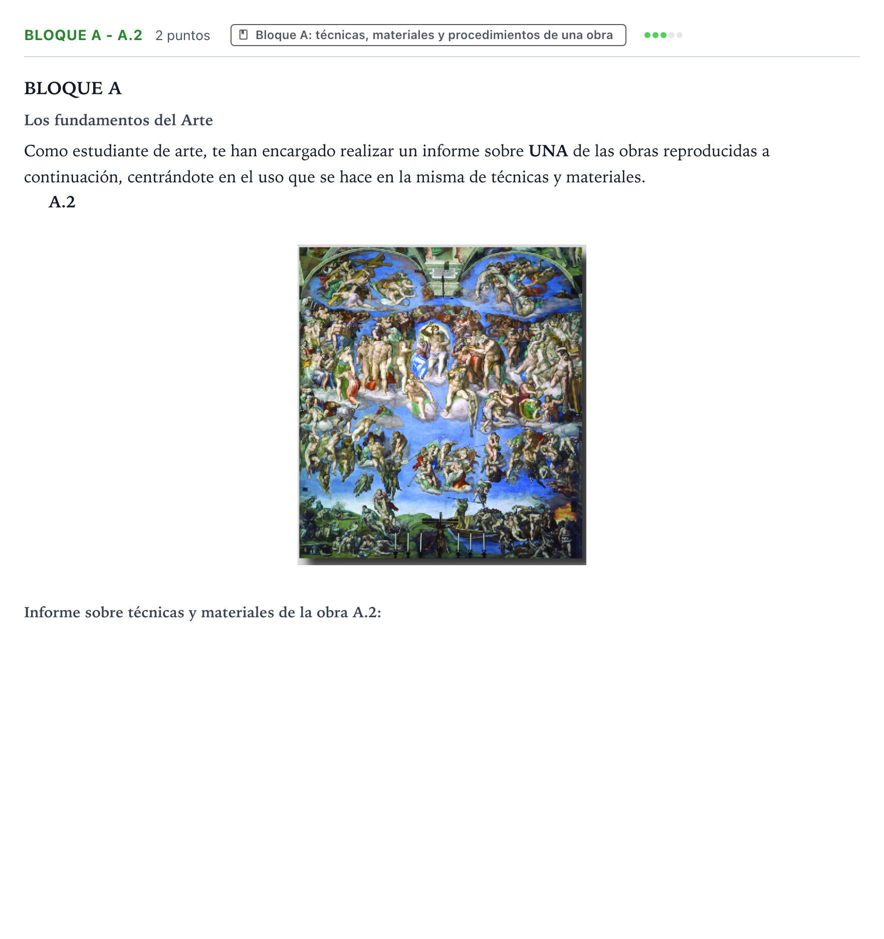 Enunciado: Bloque A - A.2 · Fundamentos Artísticos PAU Castilla y León Ordinaria 2026