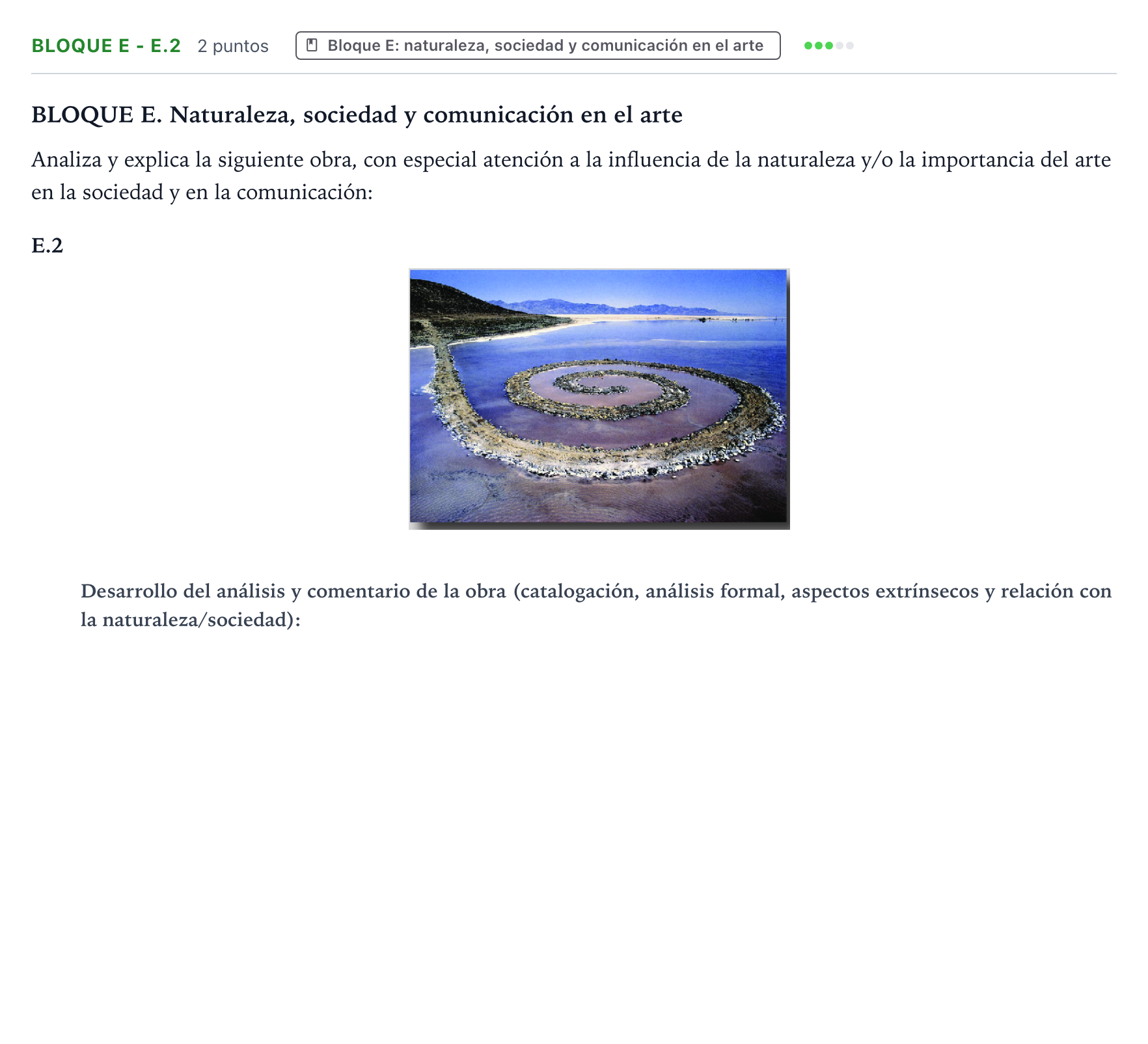 Enunciado: Bloque E - E.2 · Fundamentos Artísticos PAU Castilla y León Ordinaria 2026