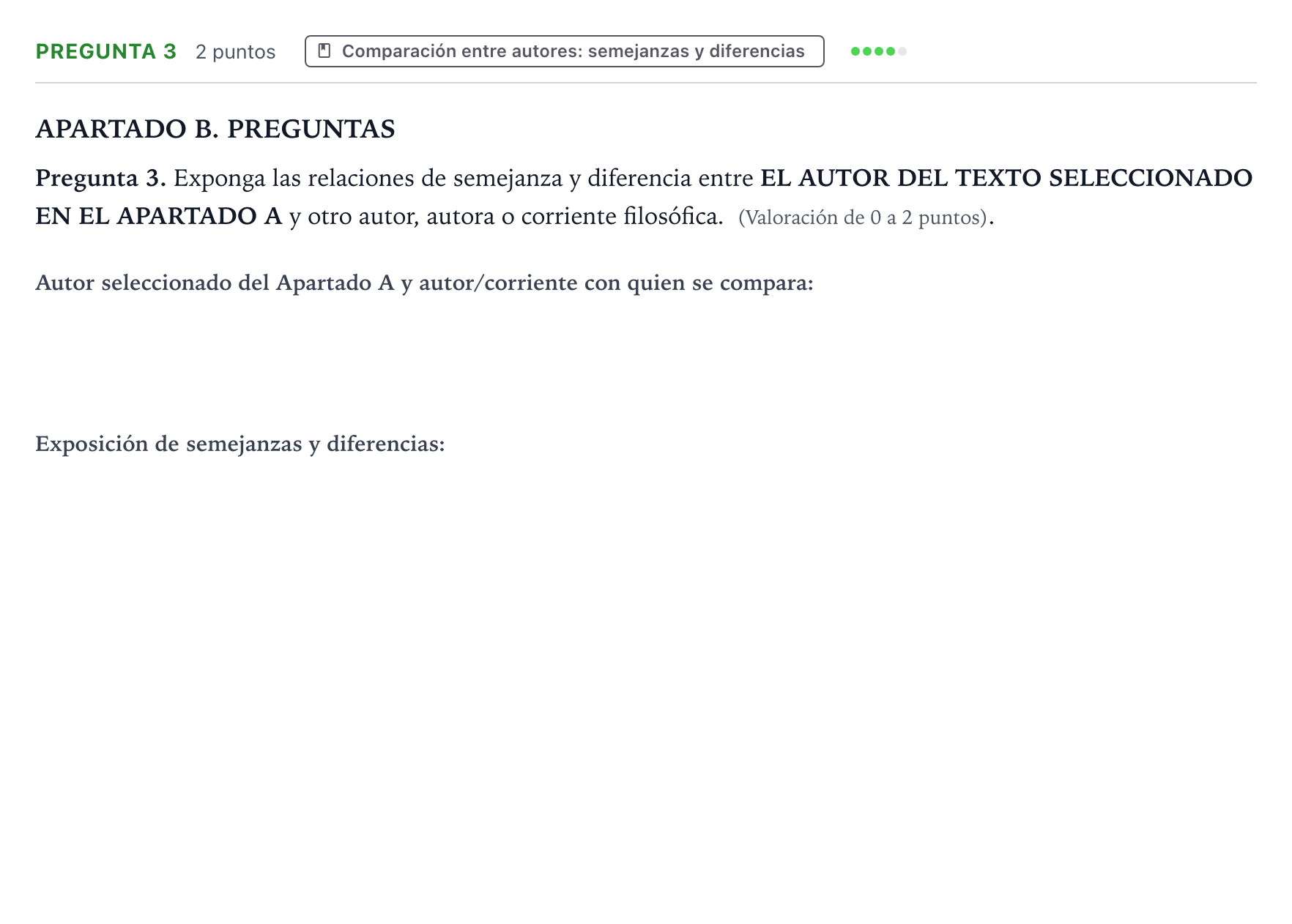 Enunciado: Pregunta 3 · Historia de la Filosofía PAU Castilla y León Ordinaria 2026