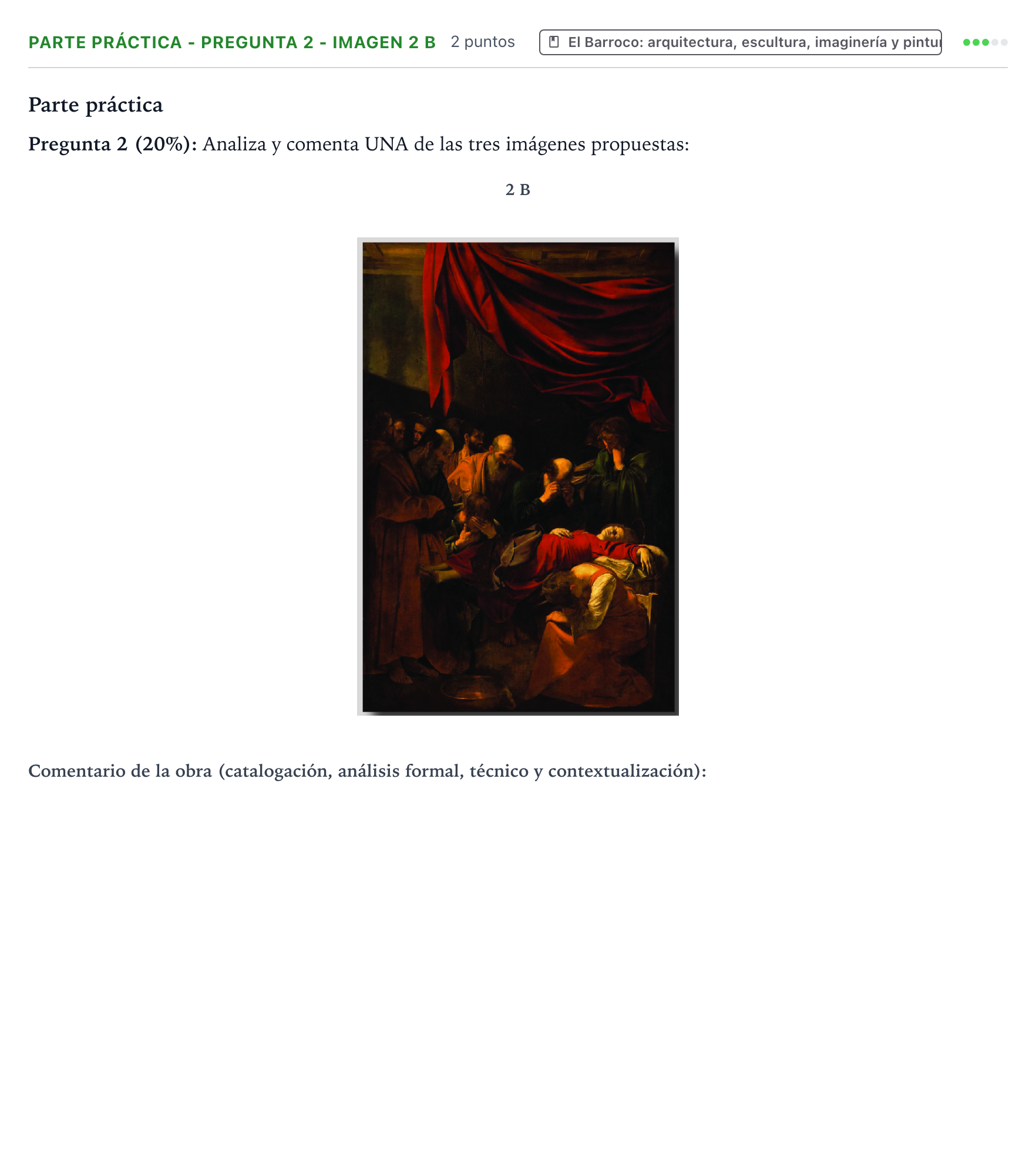 Enunciado: Ejercicio Parte práctica - Pregunta 2 - Imagen 2 B · Historia del Arte PAU Castilla y León Ordinaria 2026